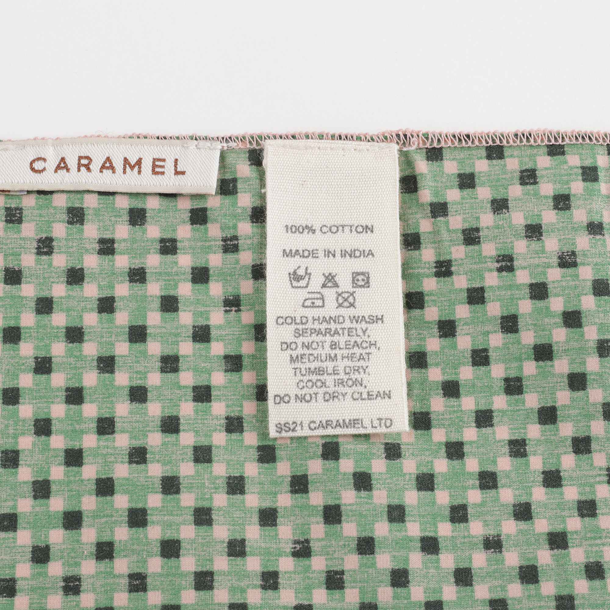 Girls Green Dots Cotton Scarf