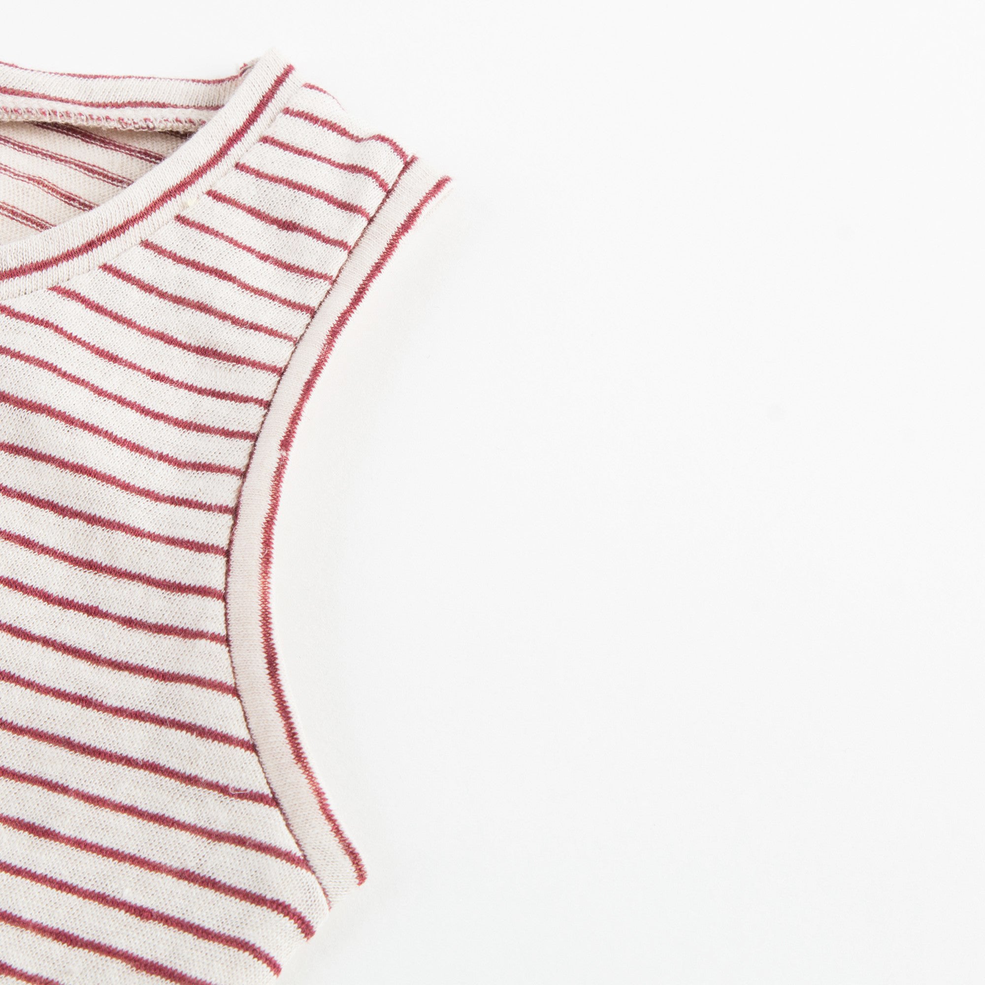 Girls Dark Red Striped Vest