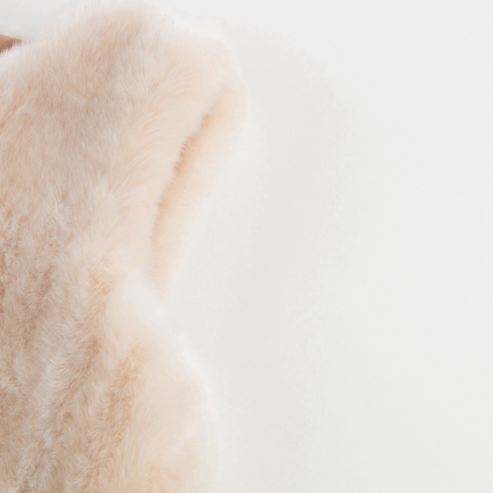 Baby Girls Beige Fur Gilet