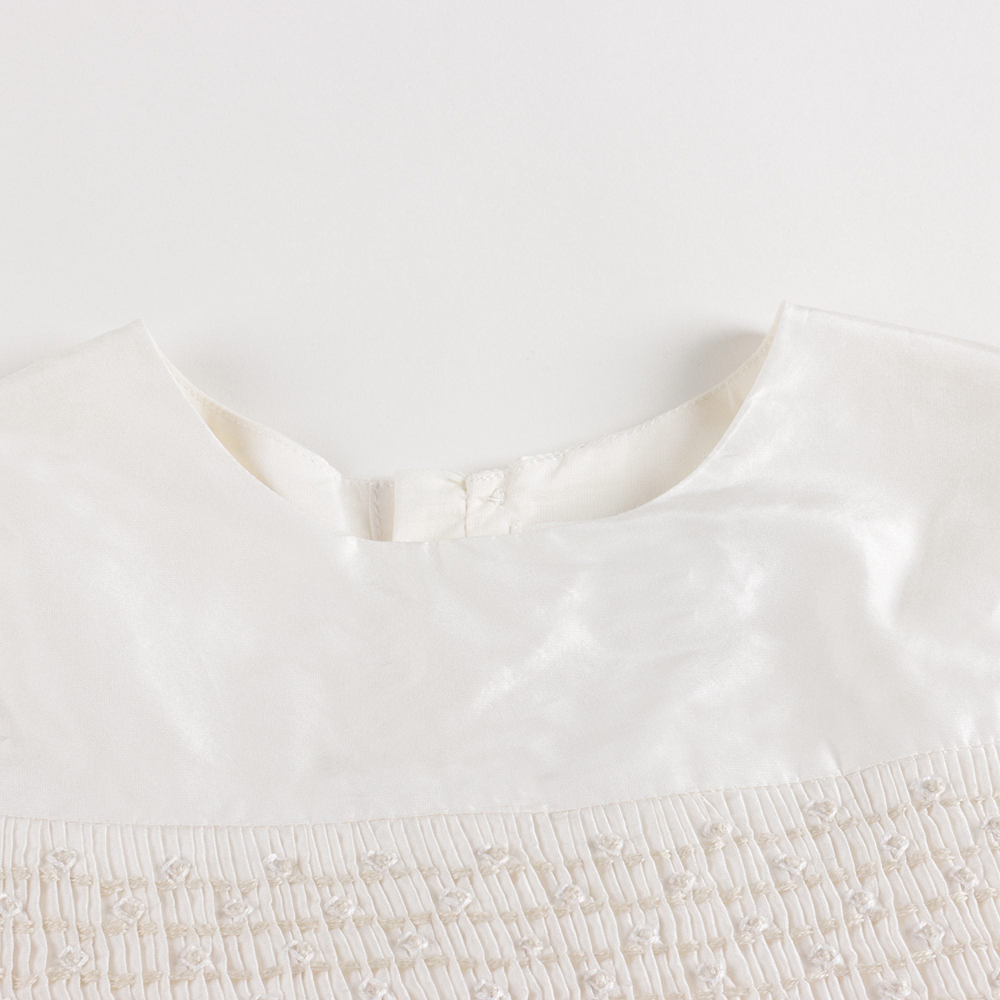 Baby Girls White Silk Dress