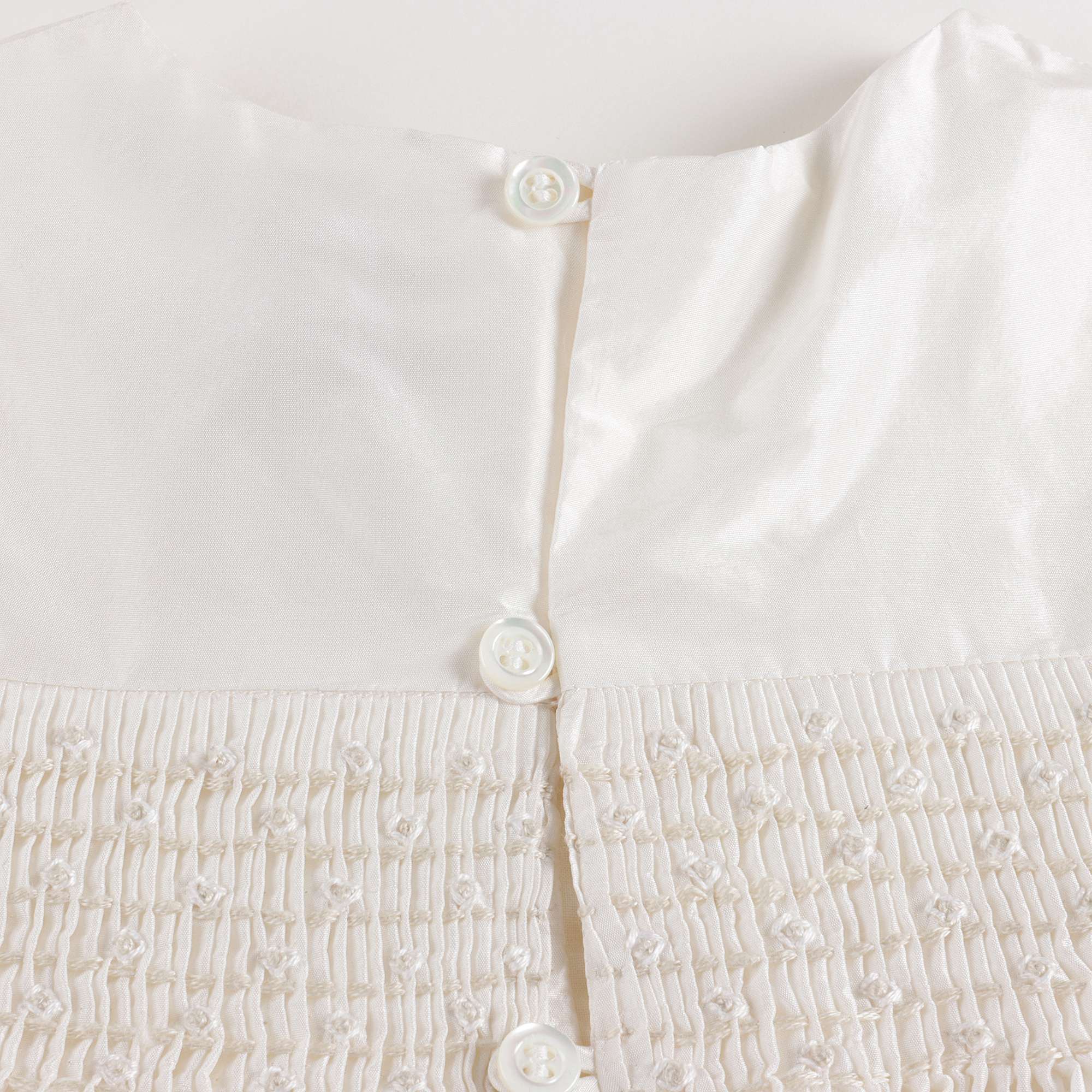 Baby Girls White Silk Dress