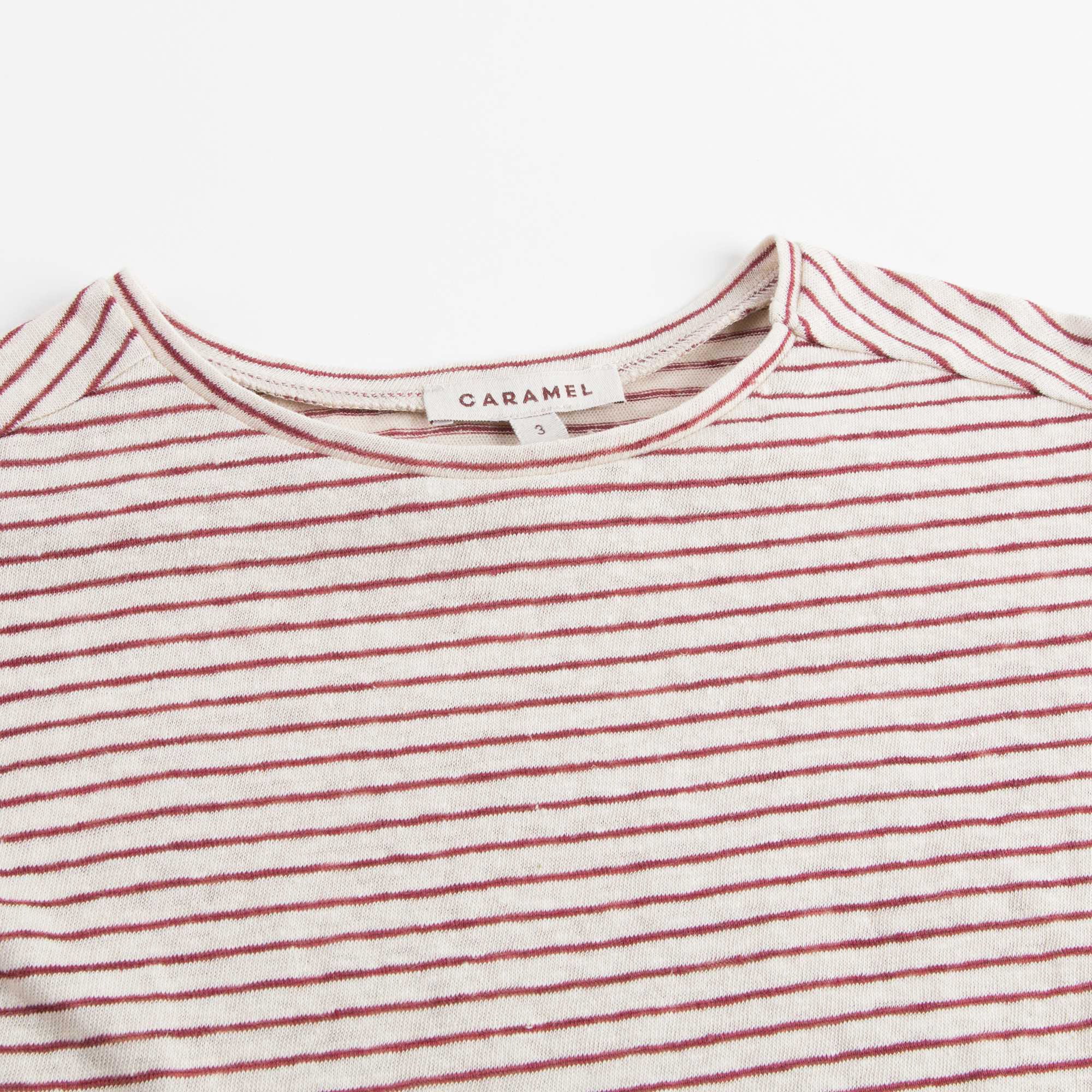 Girls Terracotta Striped T-shirt