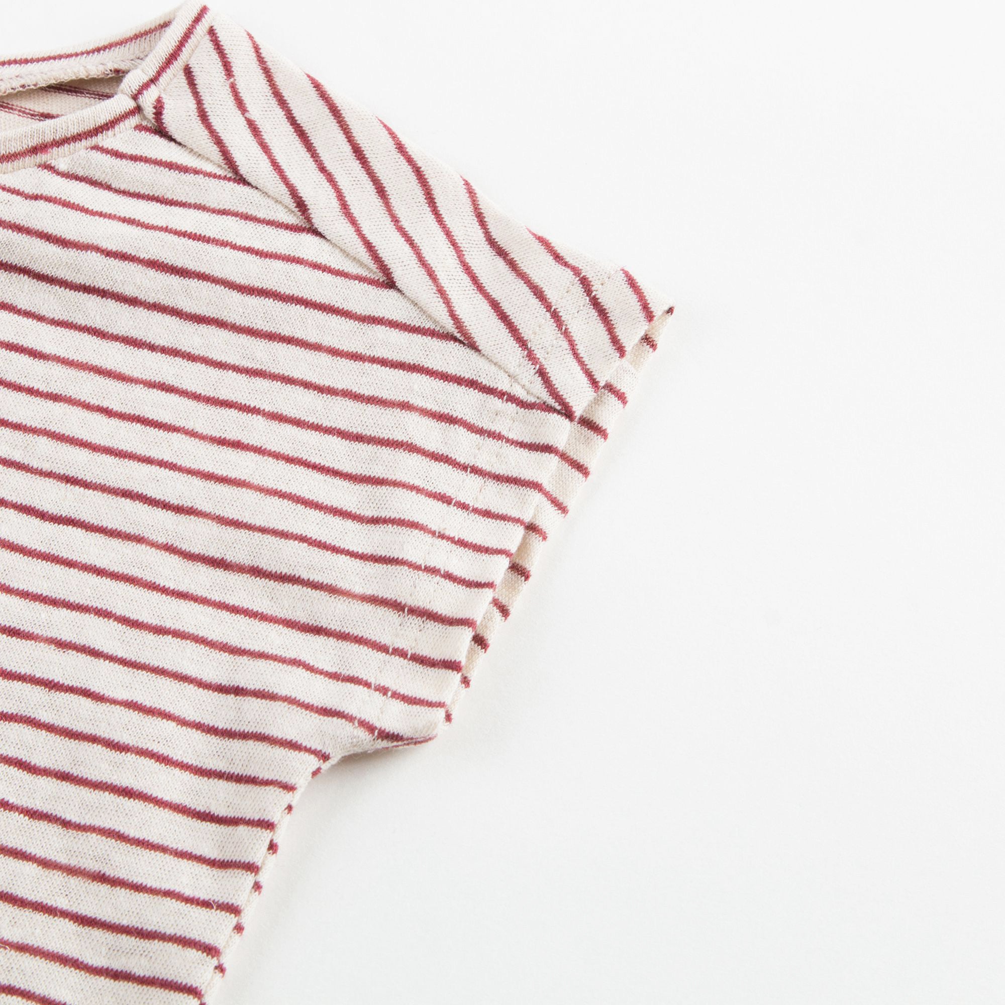 Girls Terracotta Striped T-shirt