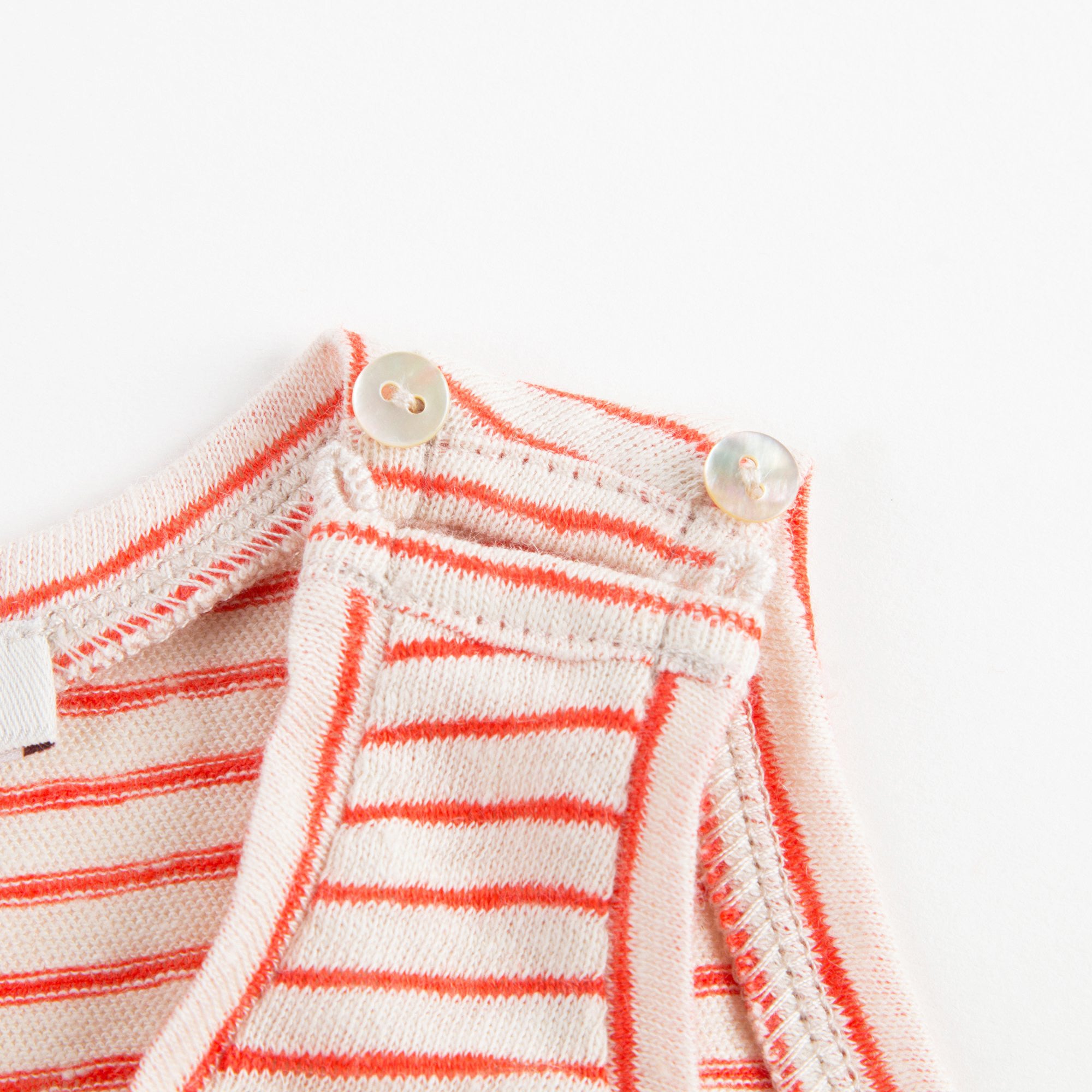 Baby Girls Bright Orange Striped Vest