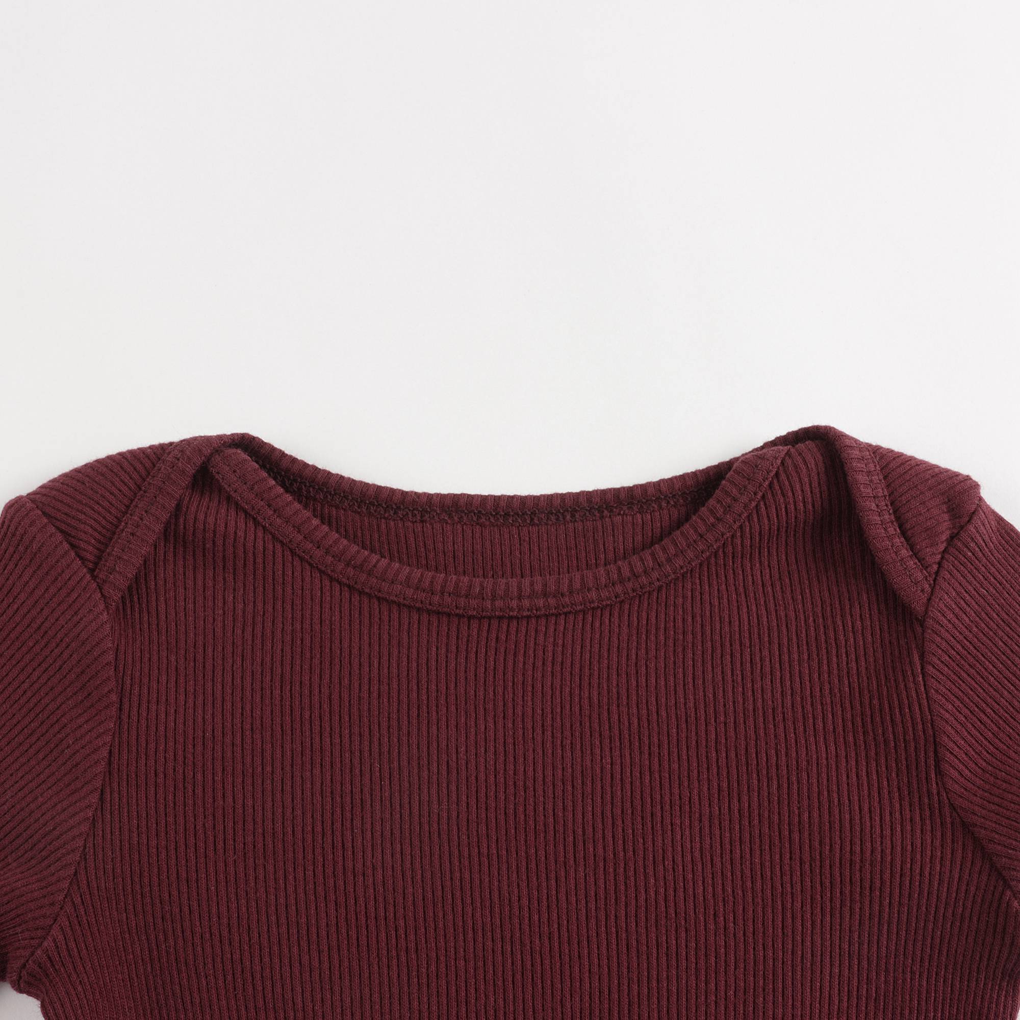 Baby Girls Dark Red Cotton Top