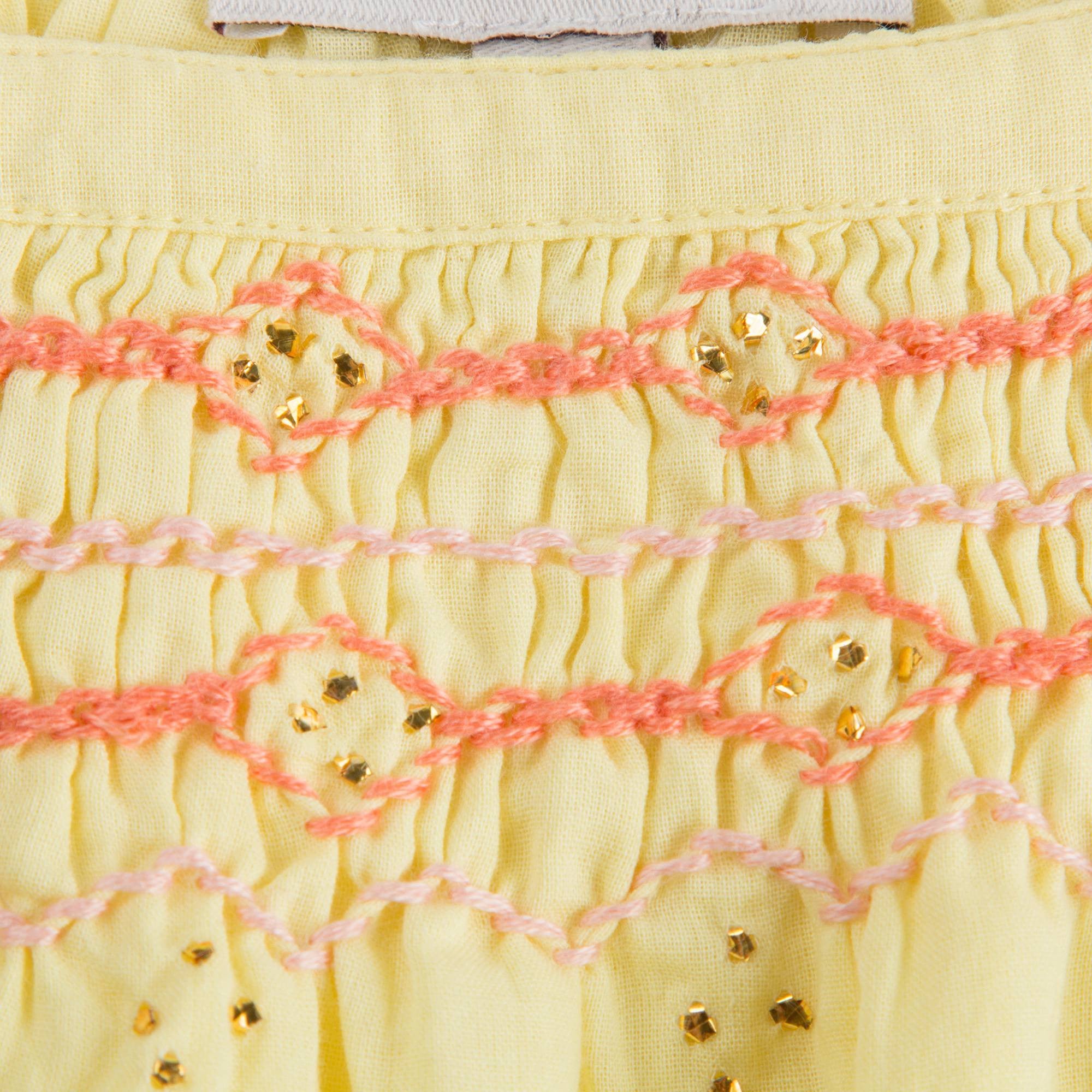 Baby Girls Canari Yellow Woven Dress