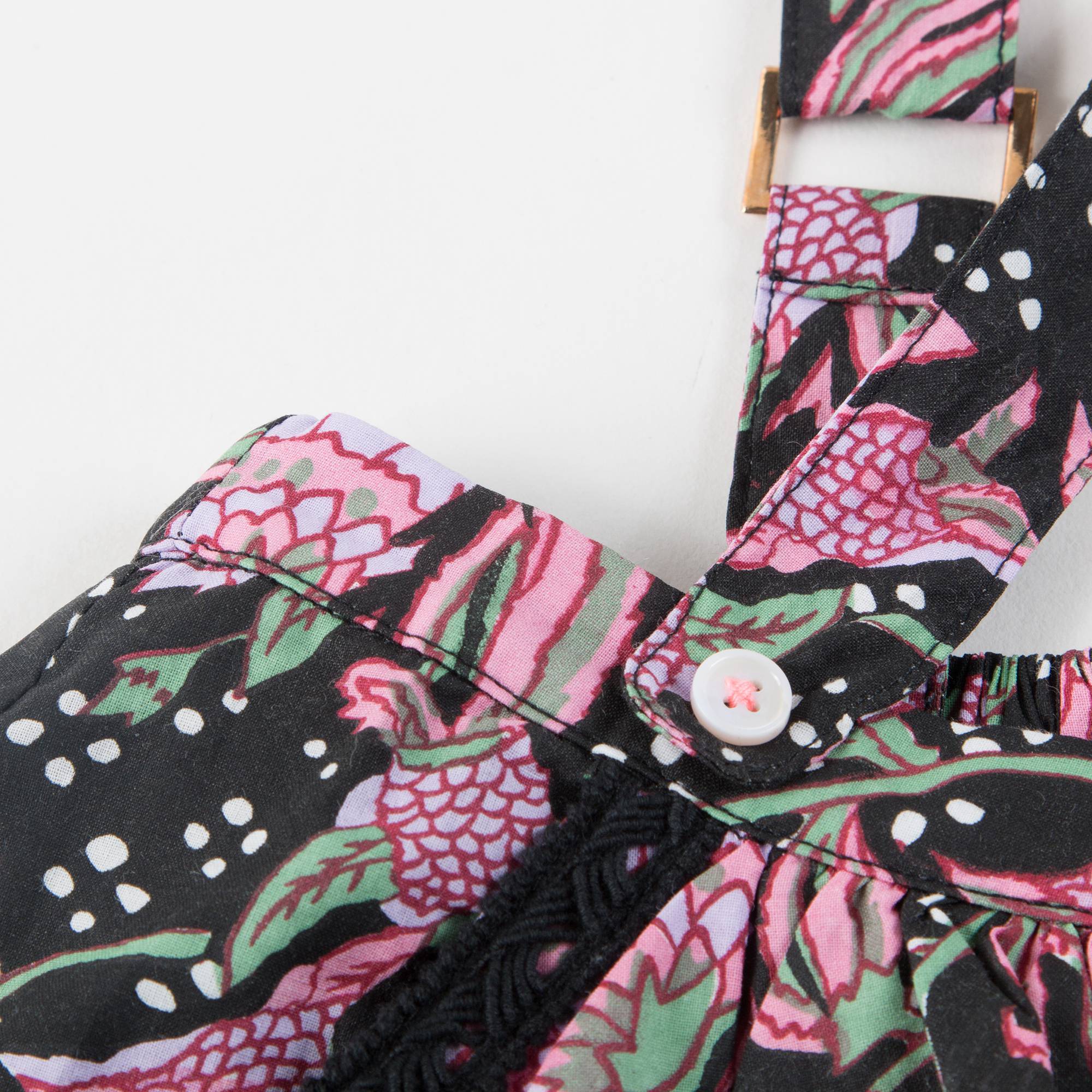 Girls Blue Flower Cotton Skirt