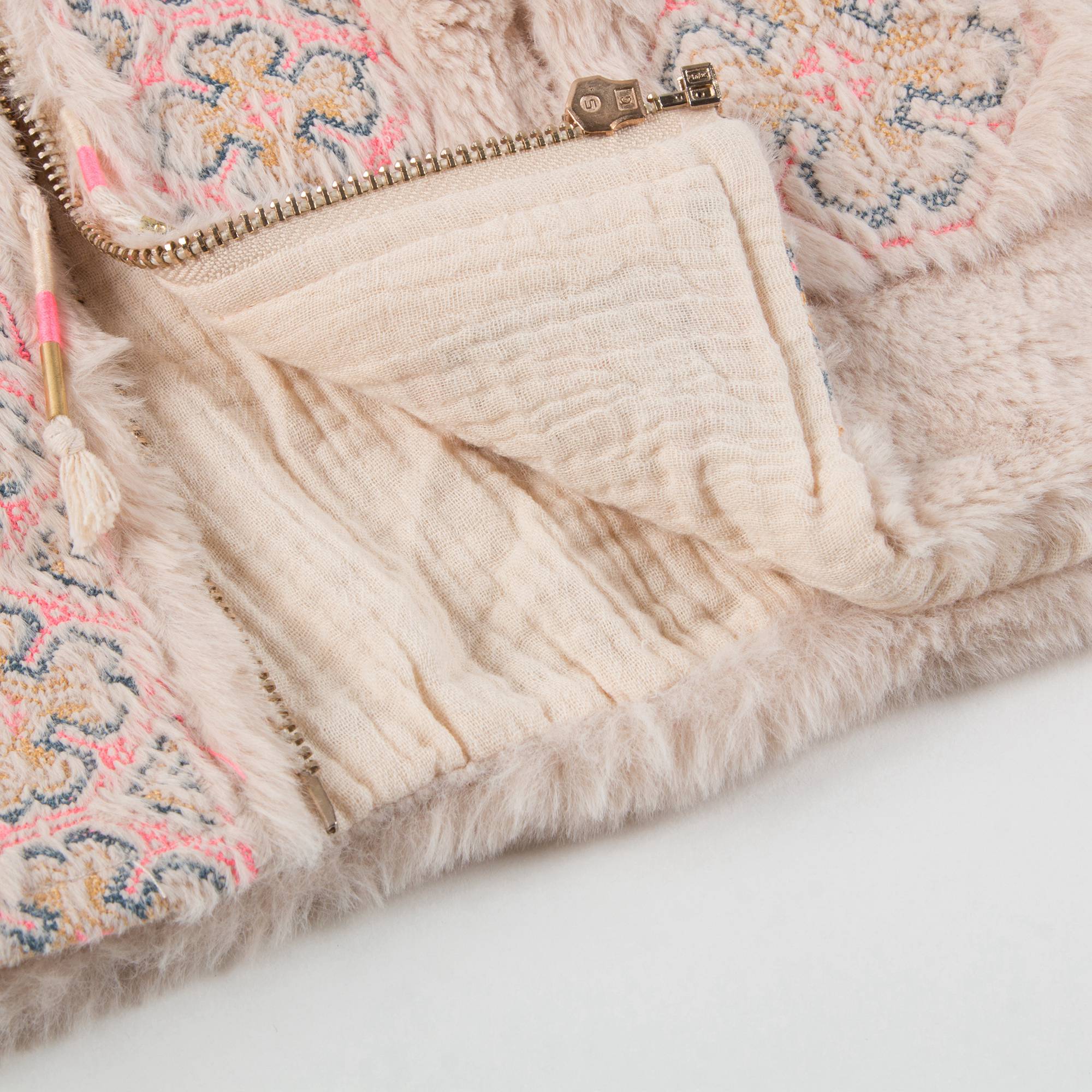 Girls Beige "Felvet" Coat