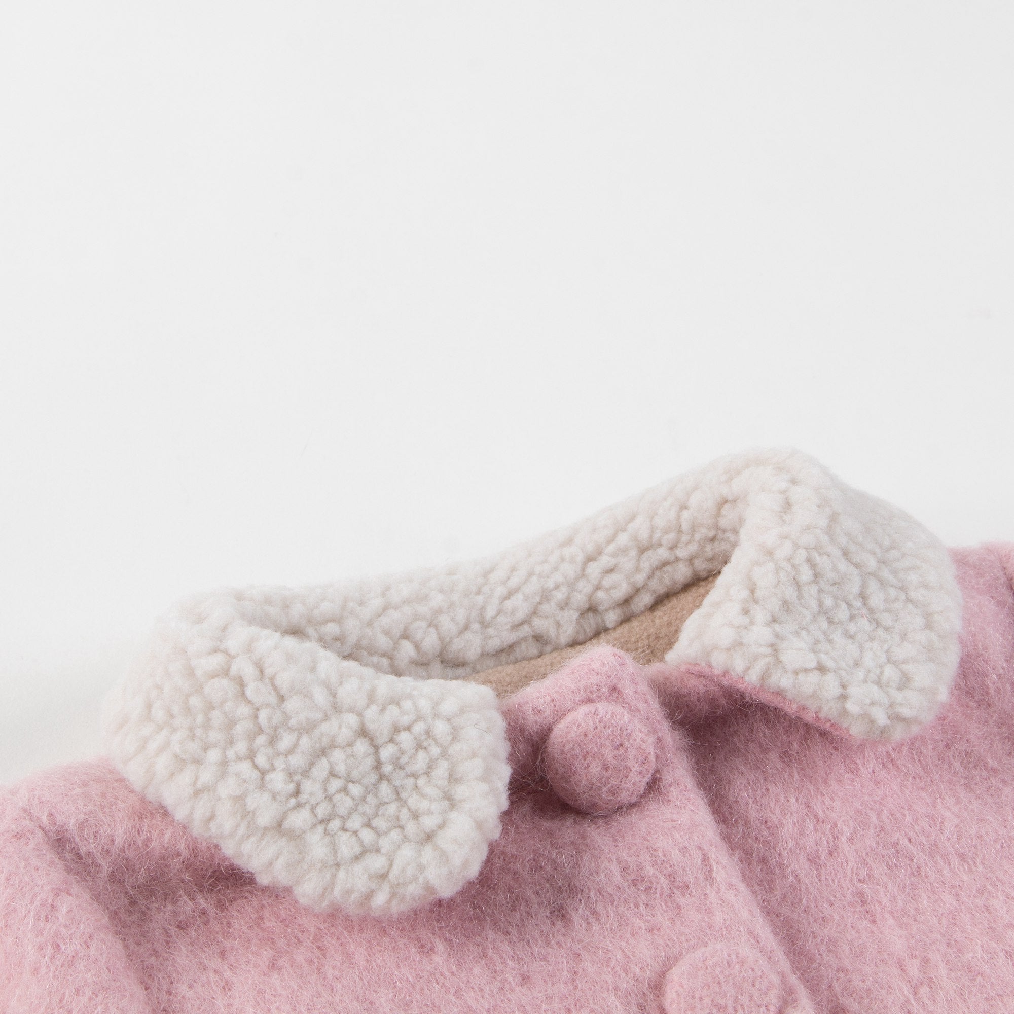 Baby Girls Pale Pink Woven Coat