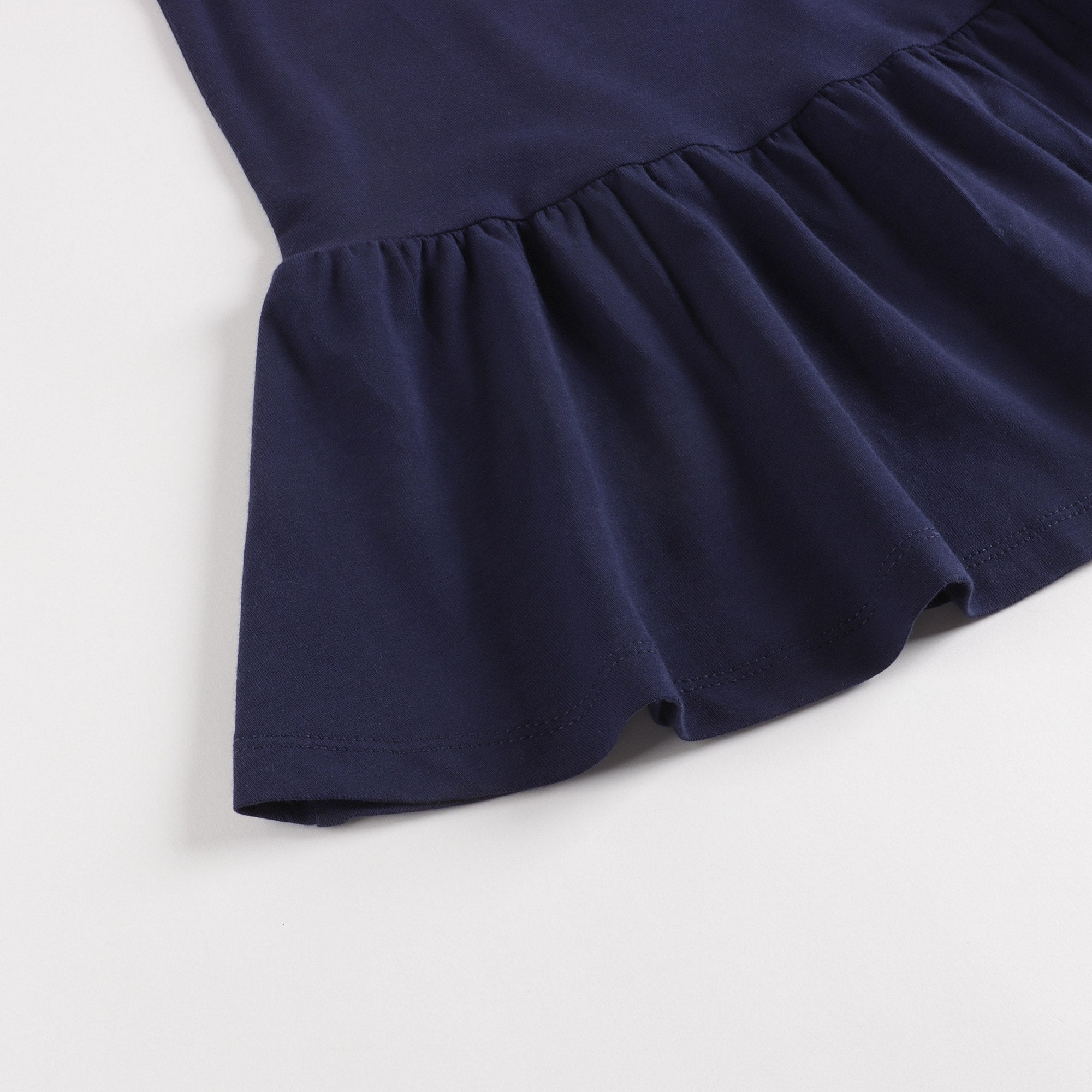 Girls Red & Navy Cotton Dress