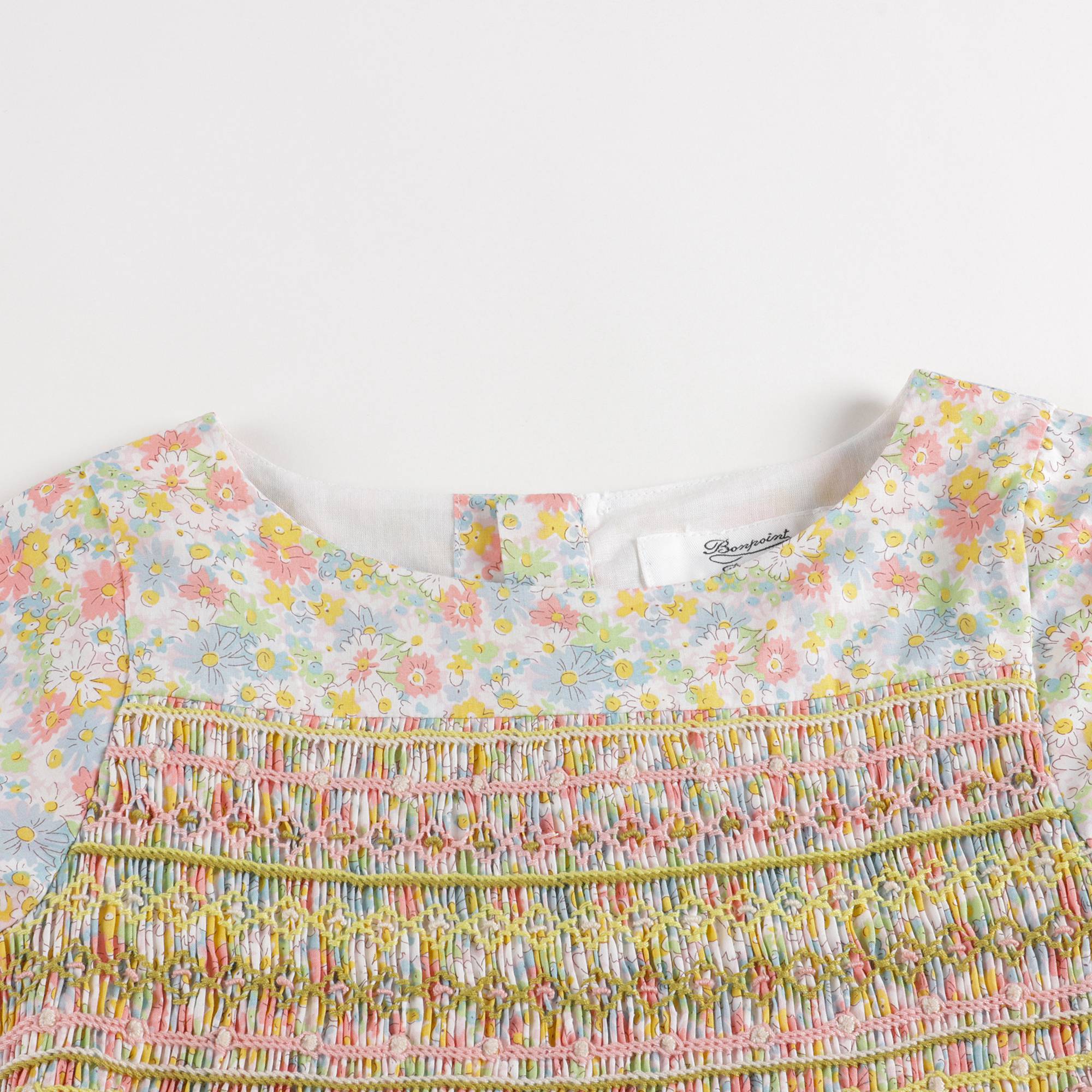 Girls Pink Floral Cotton Dress