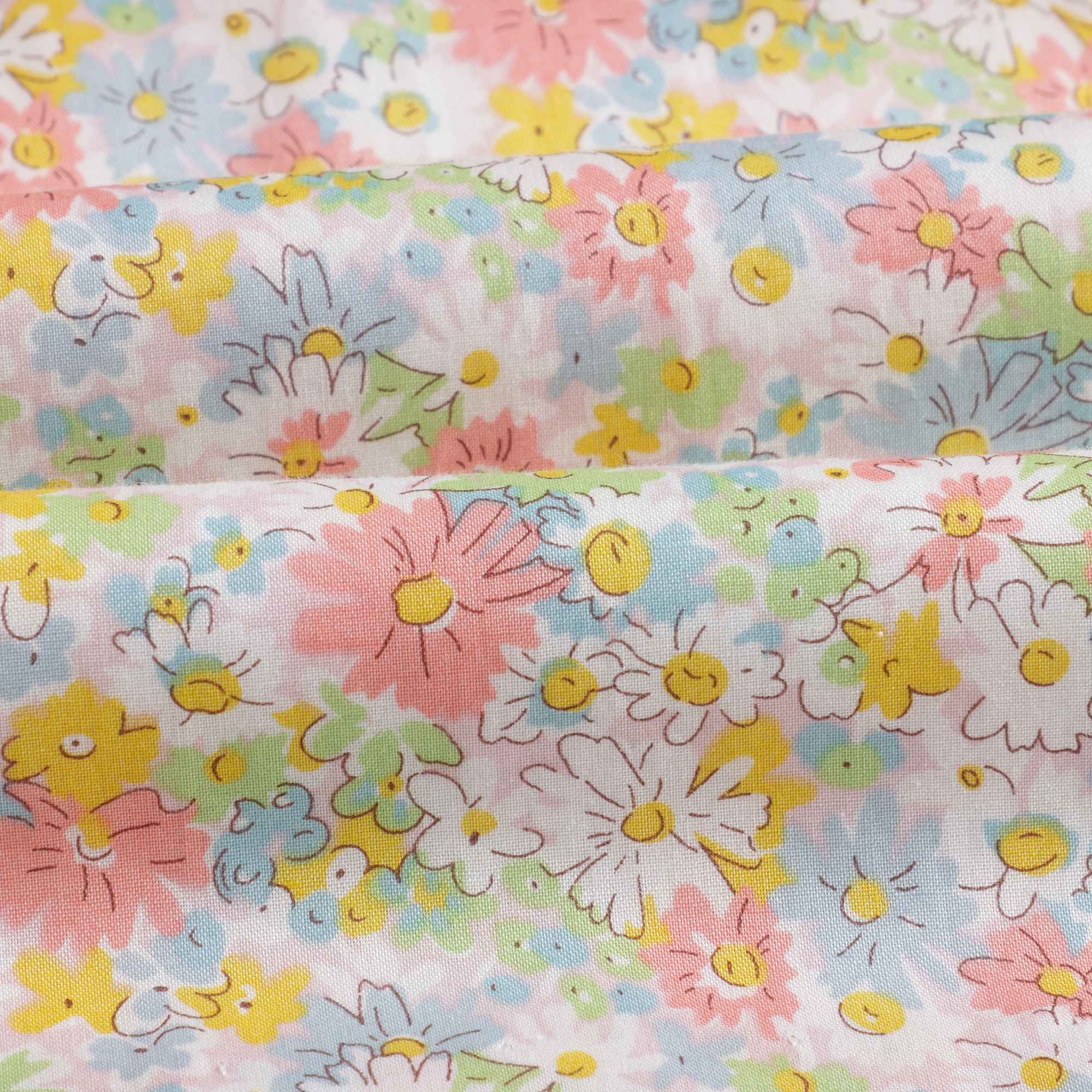 Girls Pink Floral Cotton Dress