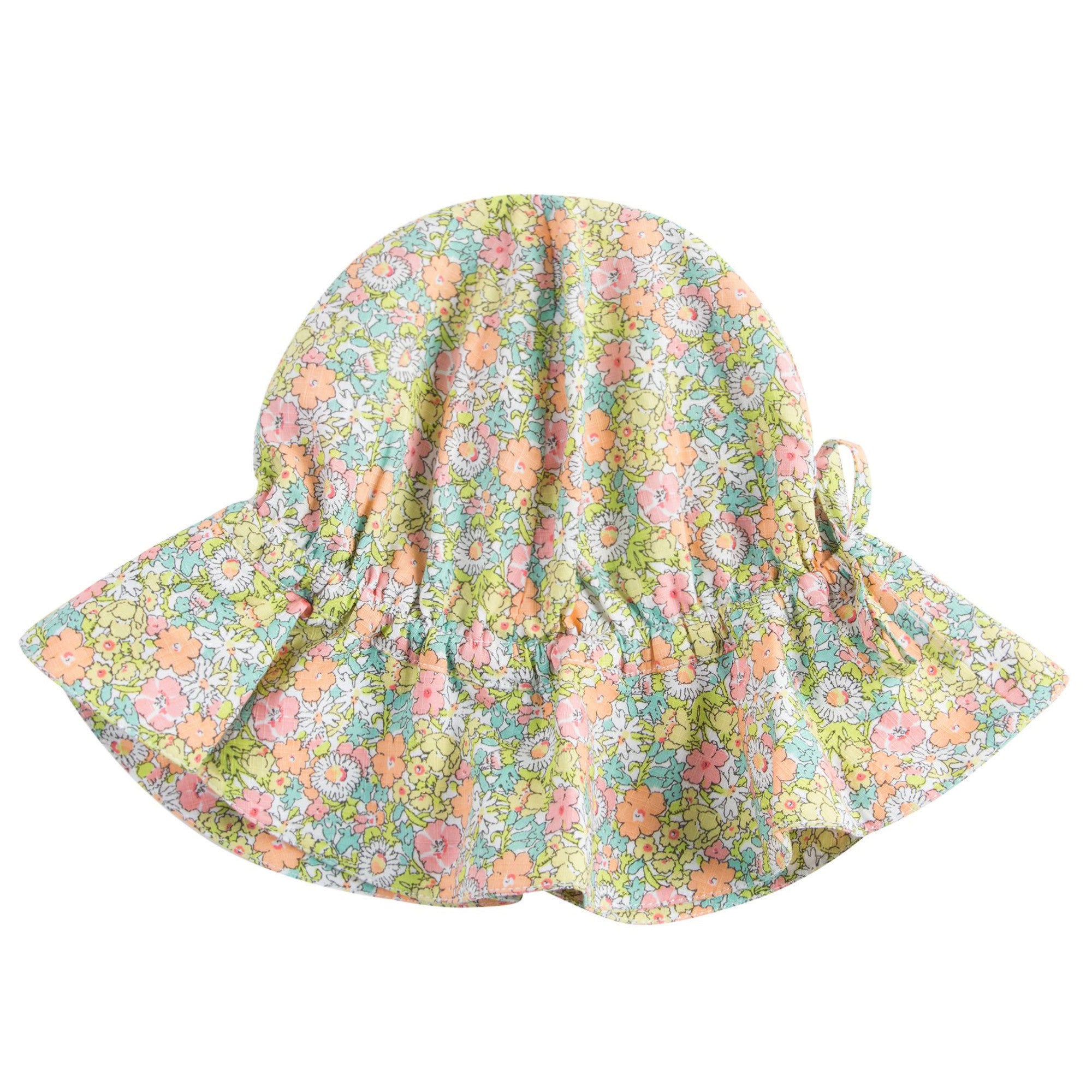 Baby Girls Bright Pink Liberty Sunhat