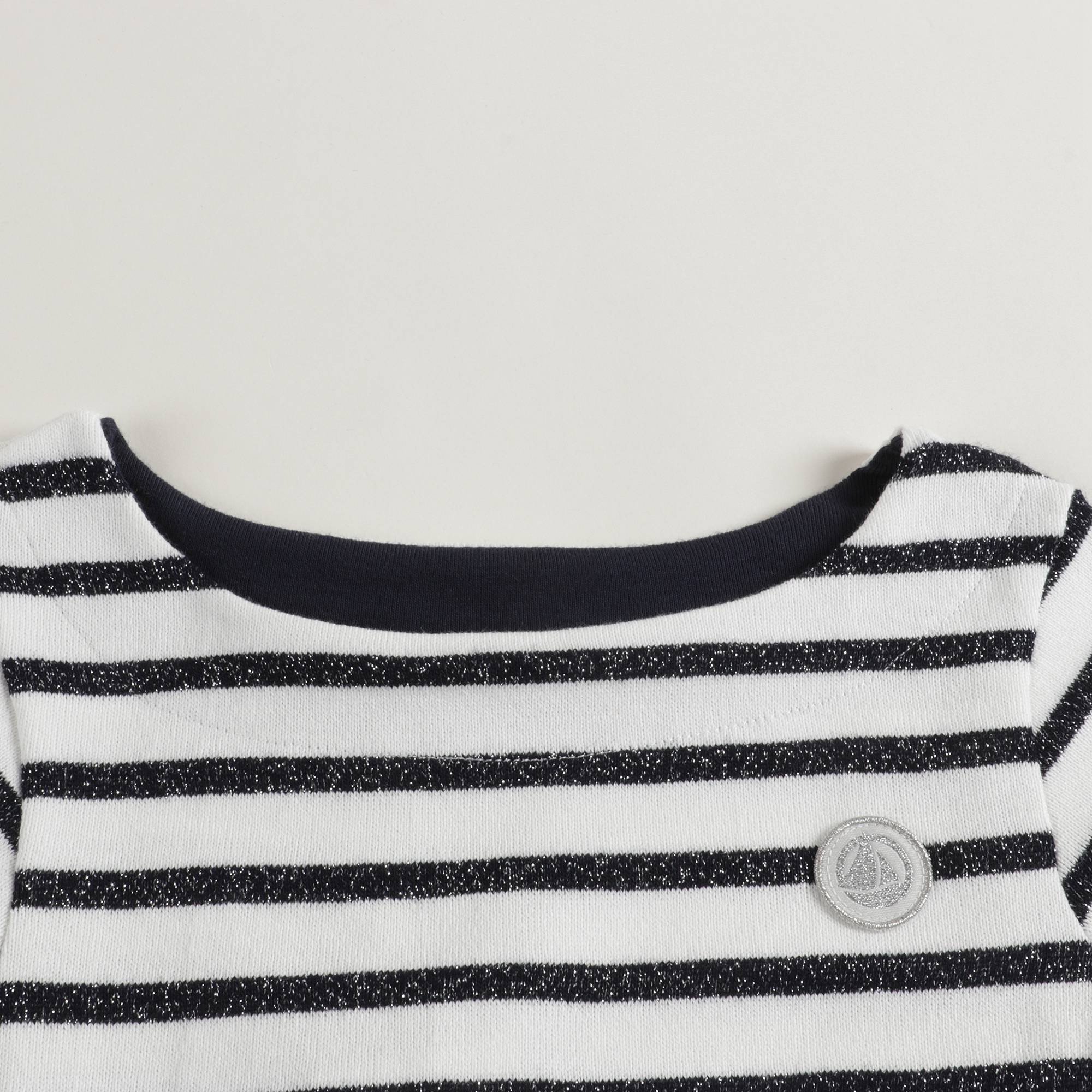 Girls White Stripe Dress
