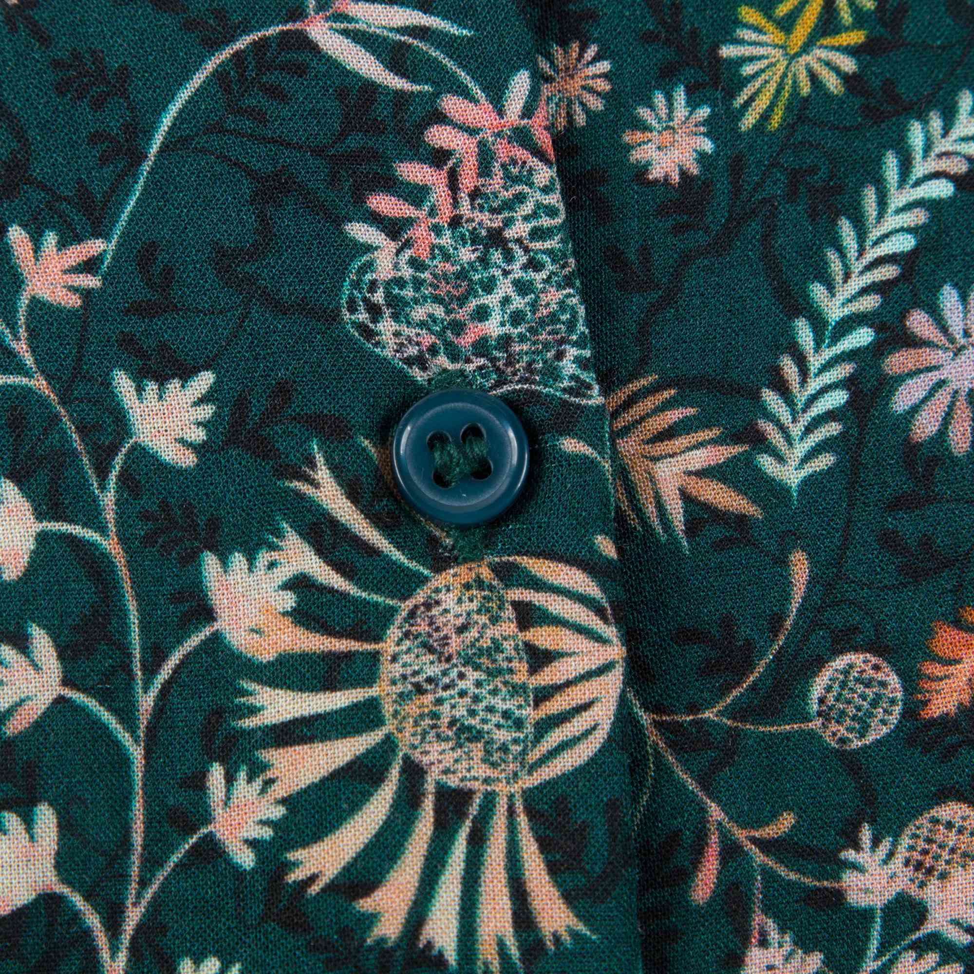Baby Girls Dark Green Printed Blouse