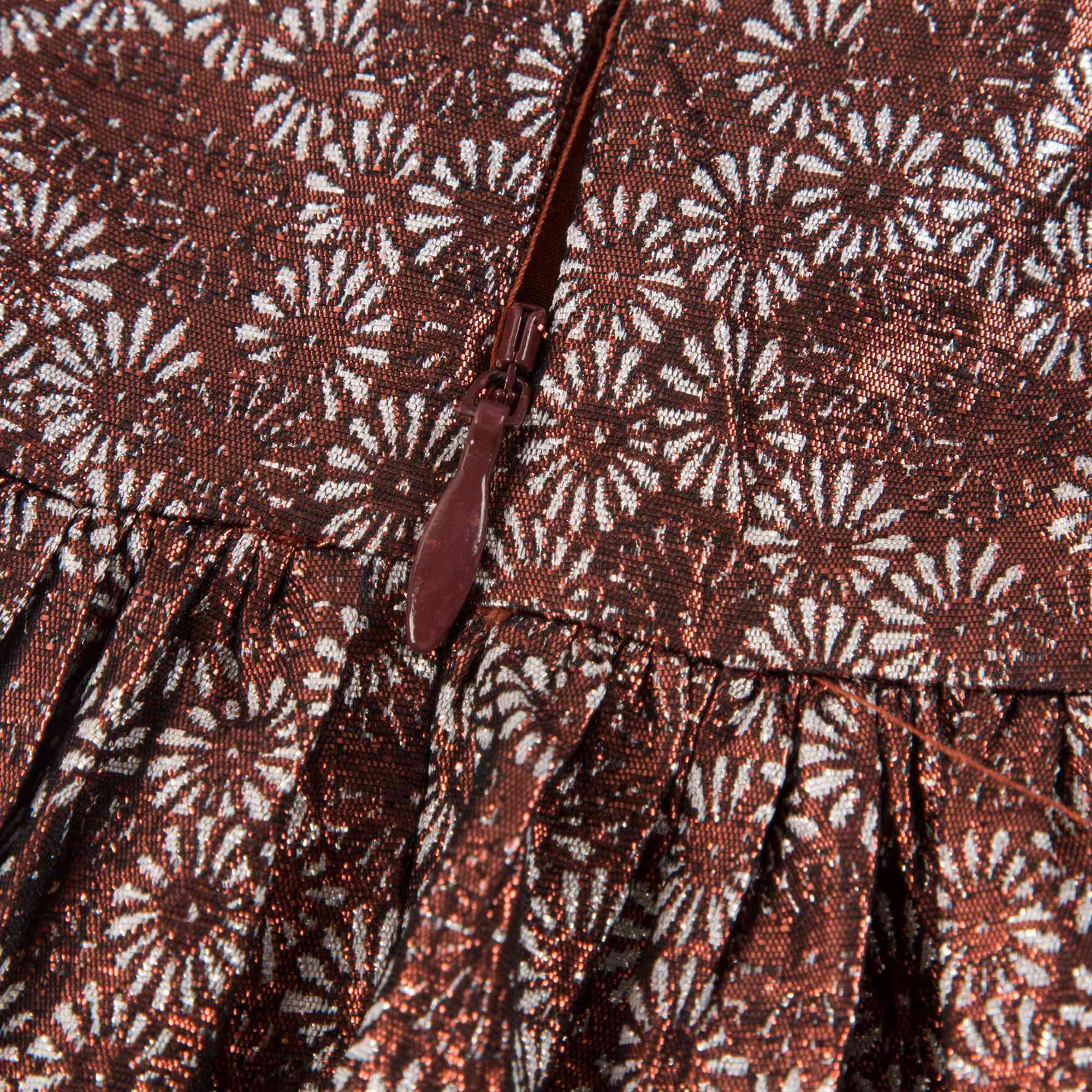Girls Copper Flower  Dress