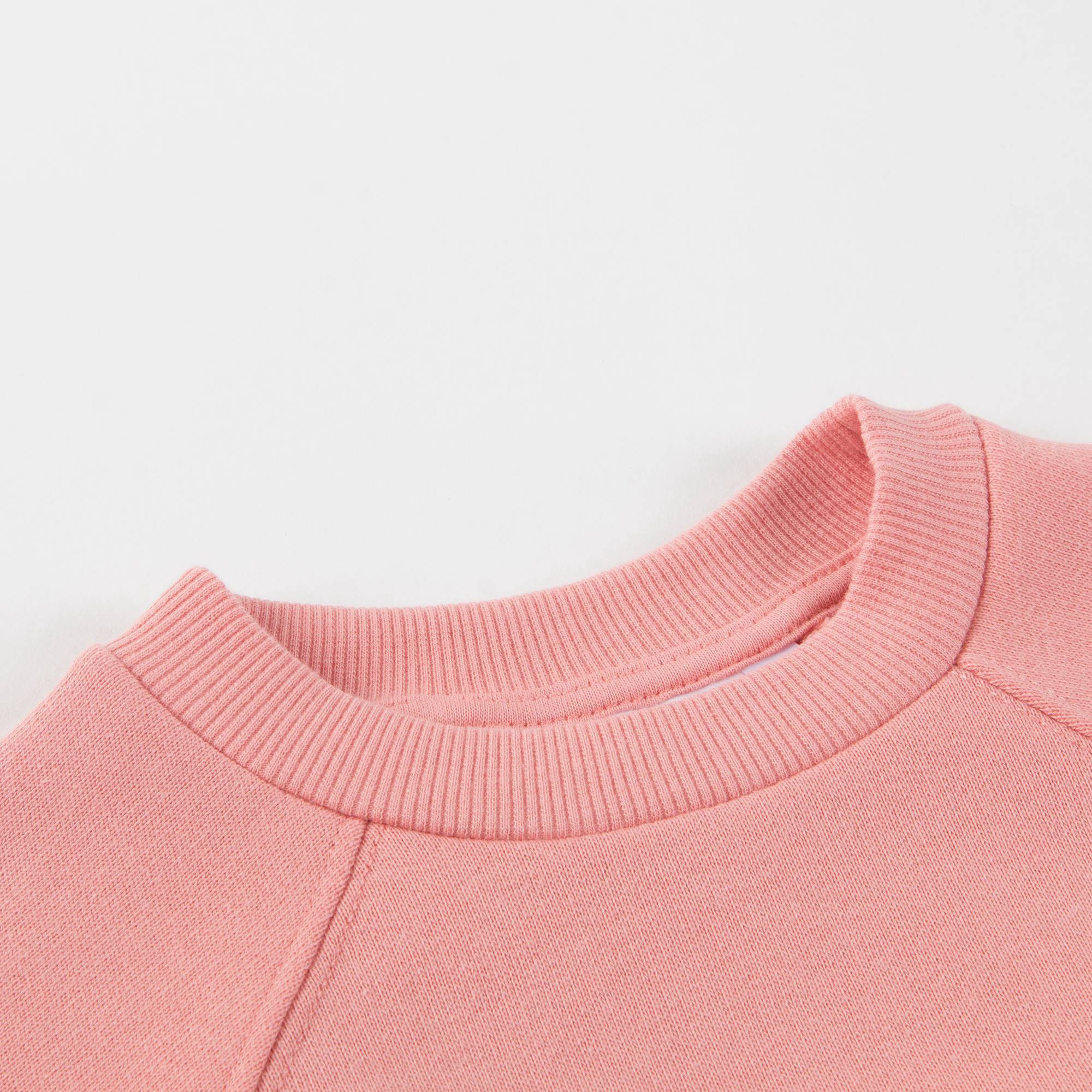 Girls Pink Organic Cotton "Dog鈥?Sweatshirt