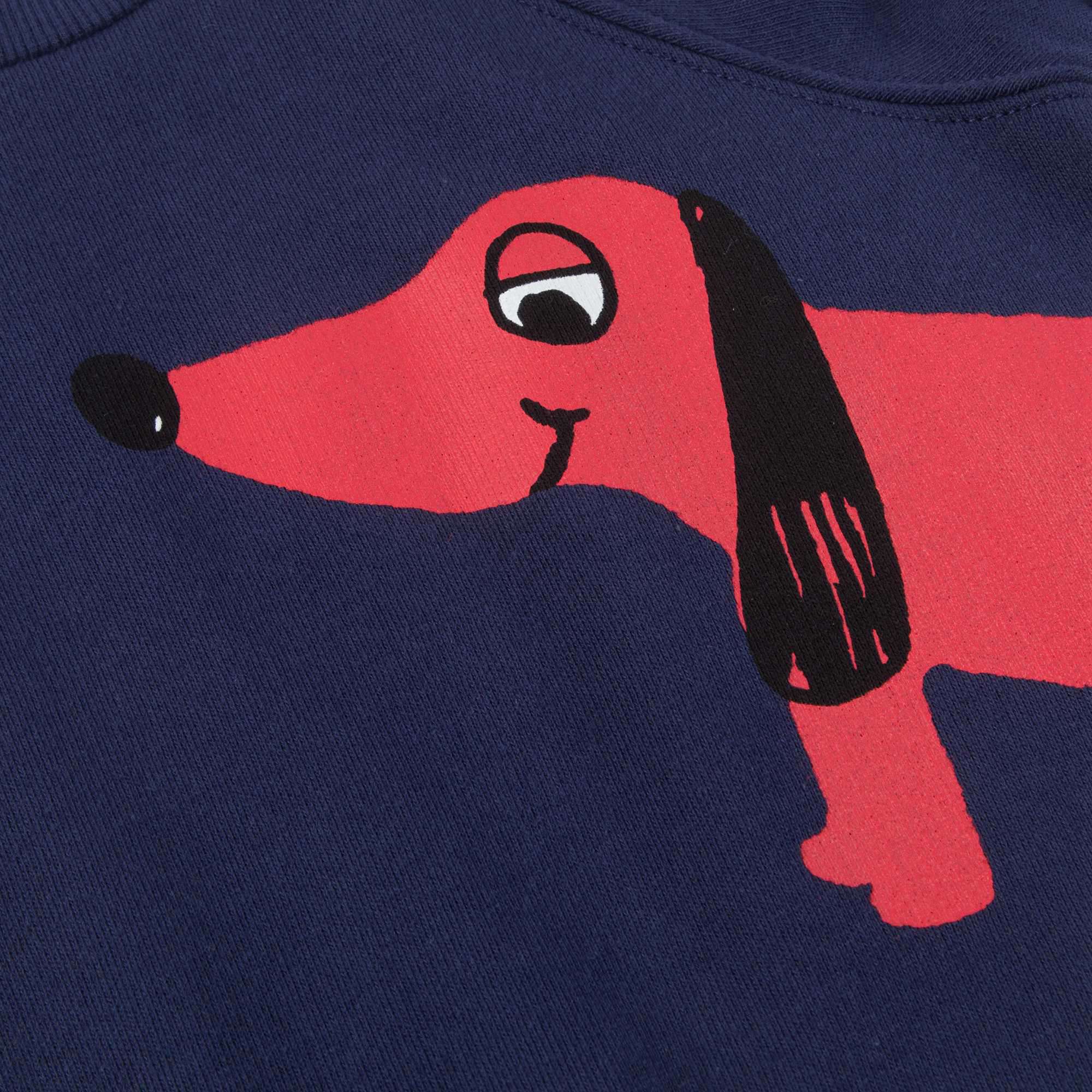 Girls Navy Blue Organic Cotton 鈥淒og鈥?Sweatshirt