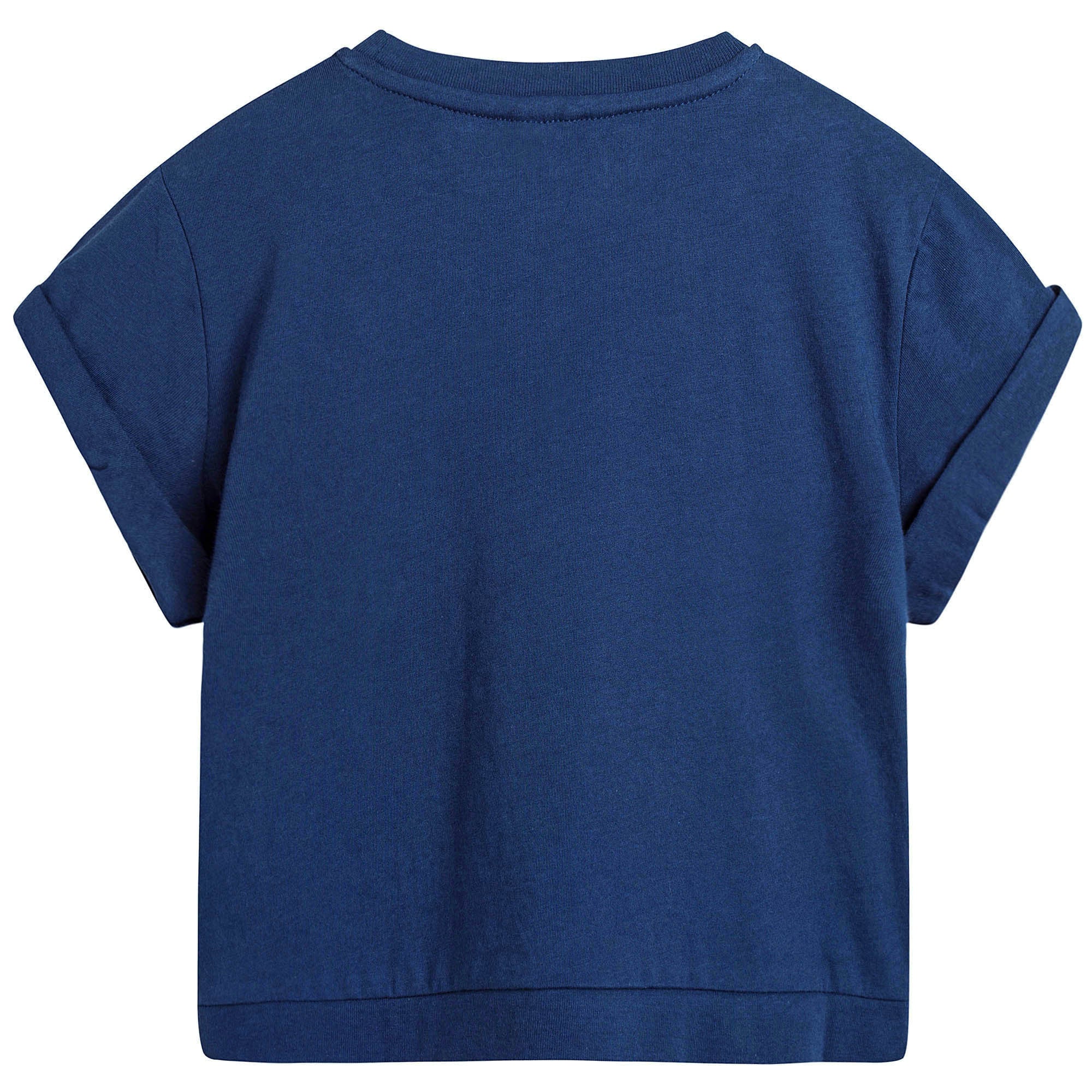 Girls Blue Cotton T-shirt - CÉMAROSE | Children's Fashion Store - 2