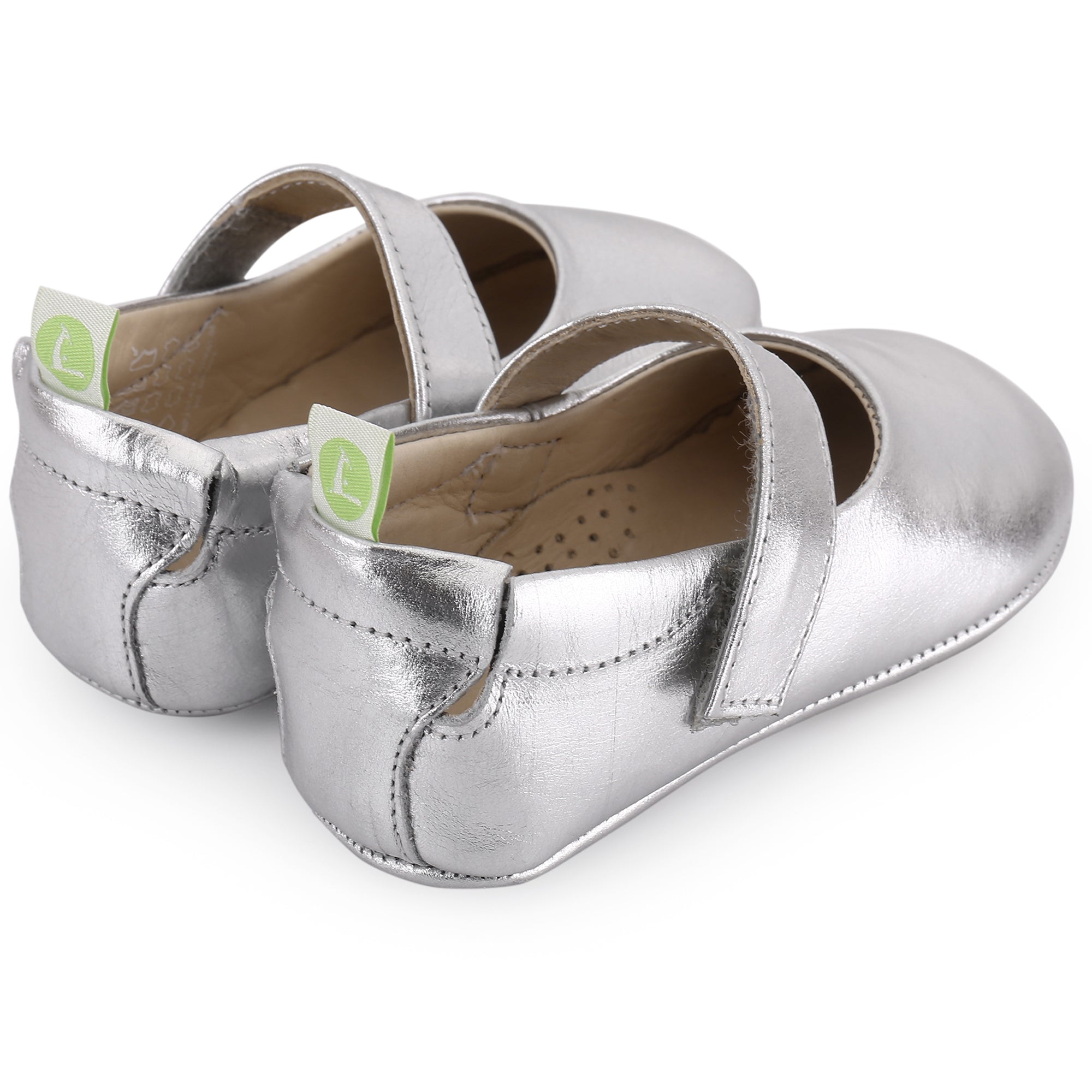 Baby Girls Silver Leather Shoes