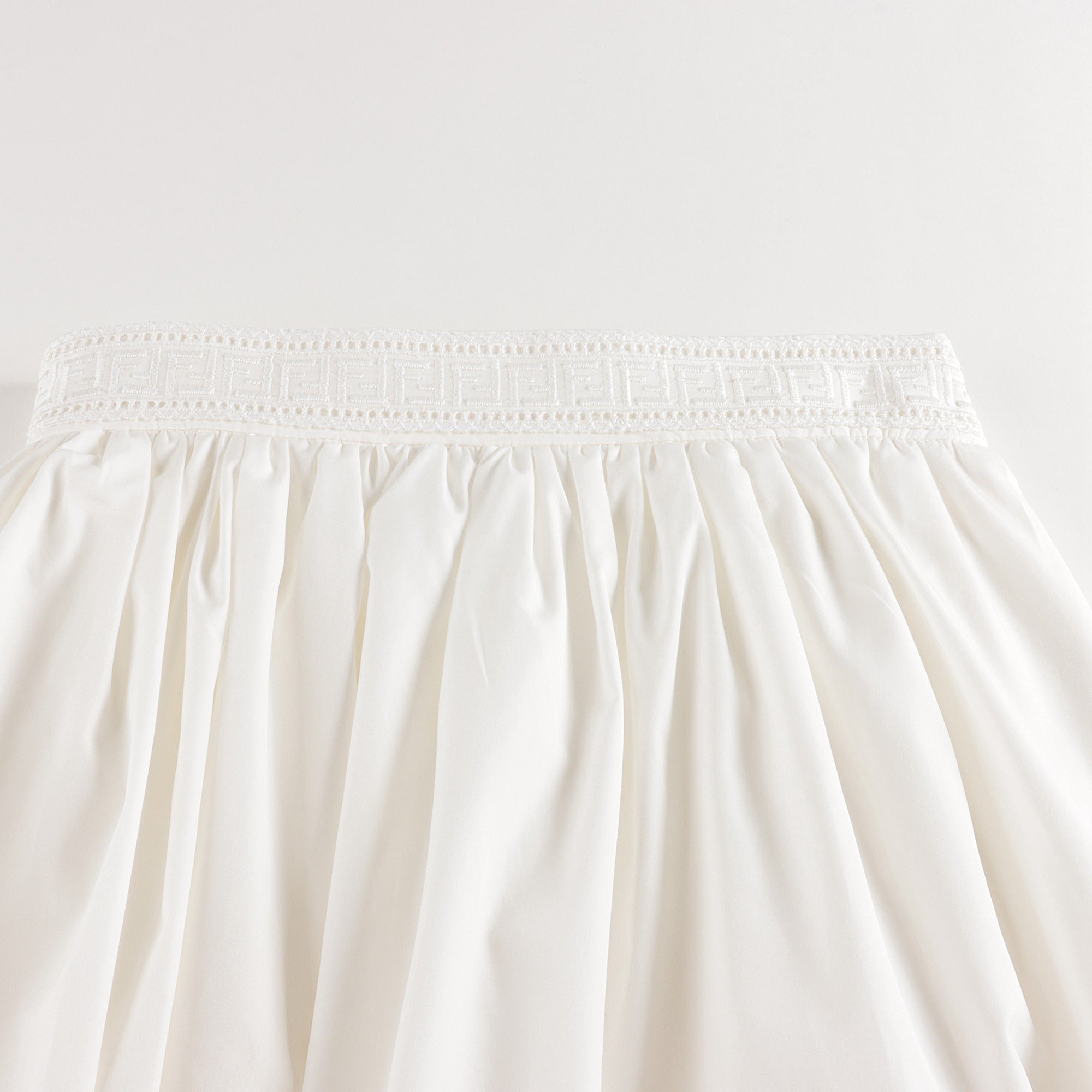 Girls White FF Logo Skirt