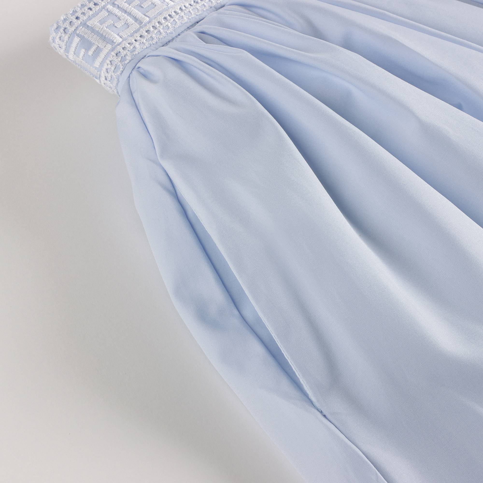 Girls Light Blue Cotton Dress