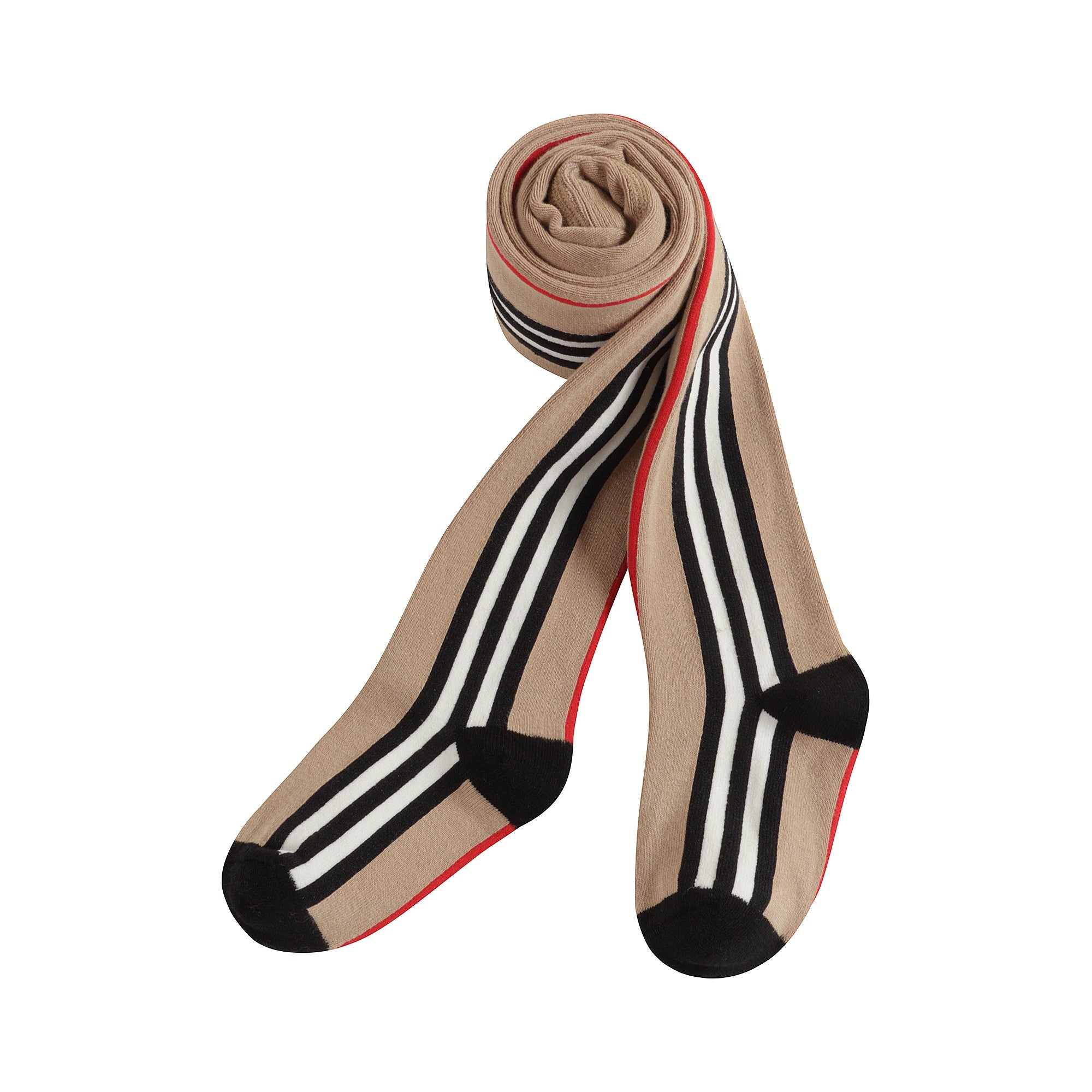 Girls Archive Beige Stripe Tights