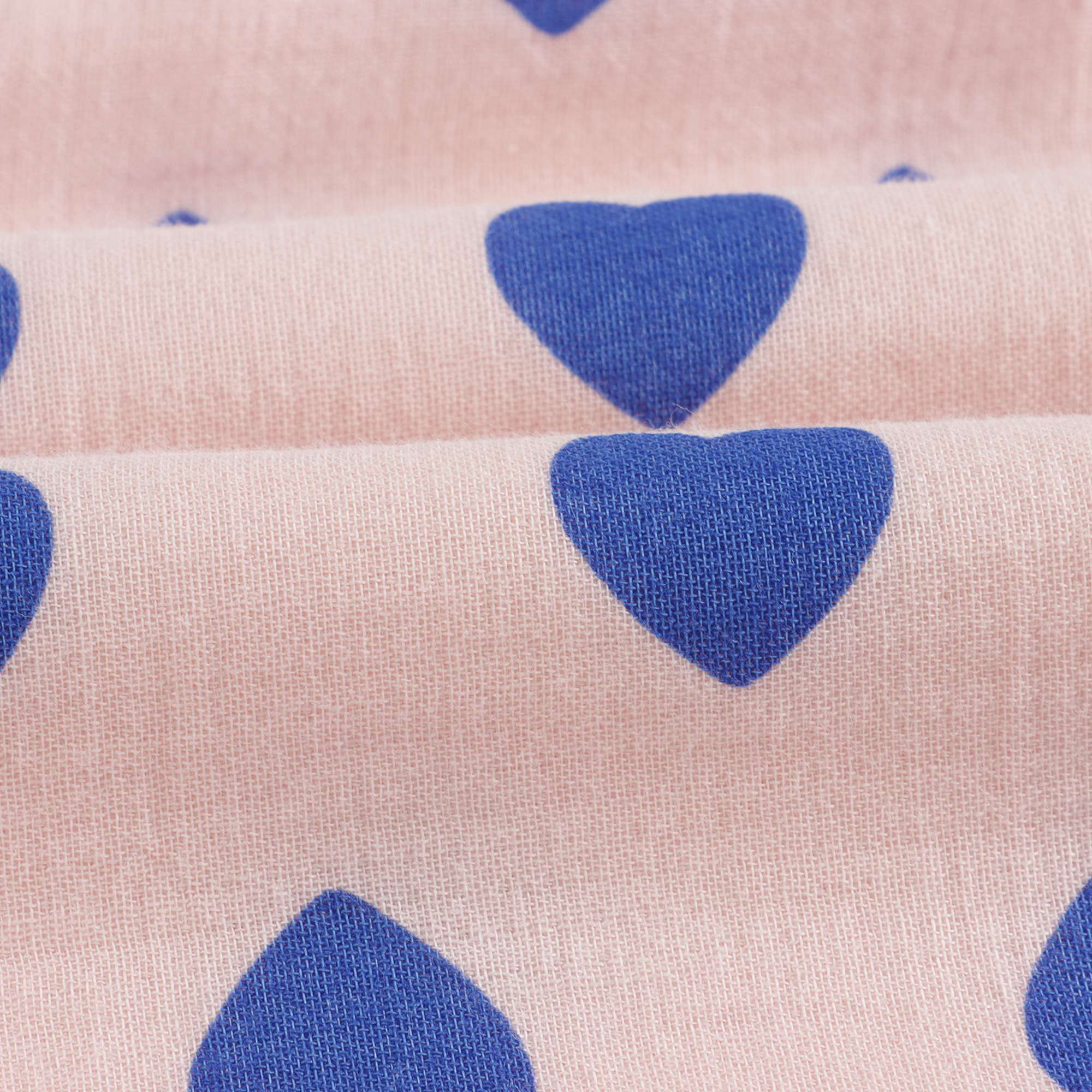Girls Pink & Blue Heart Cotton Dress
