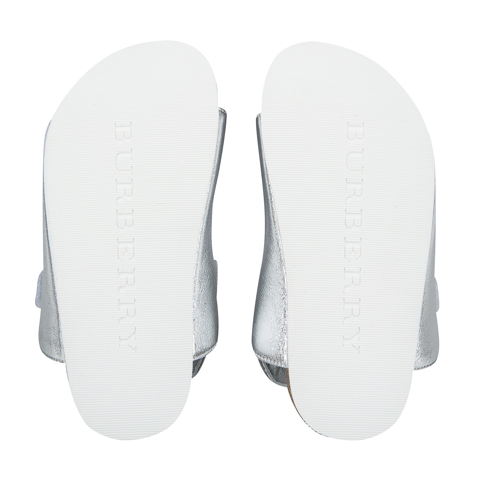 Girls Silver Leather Sandals