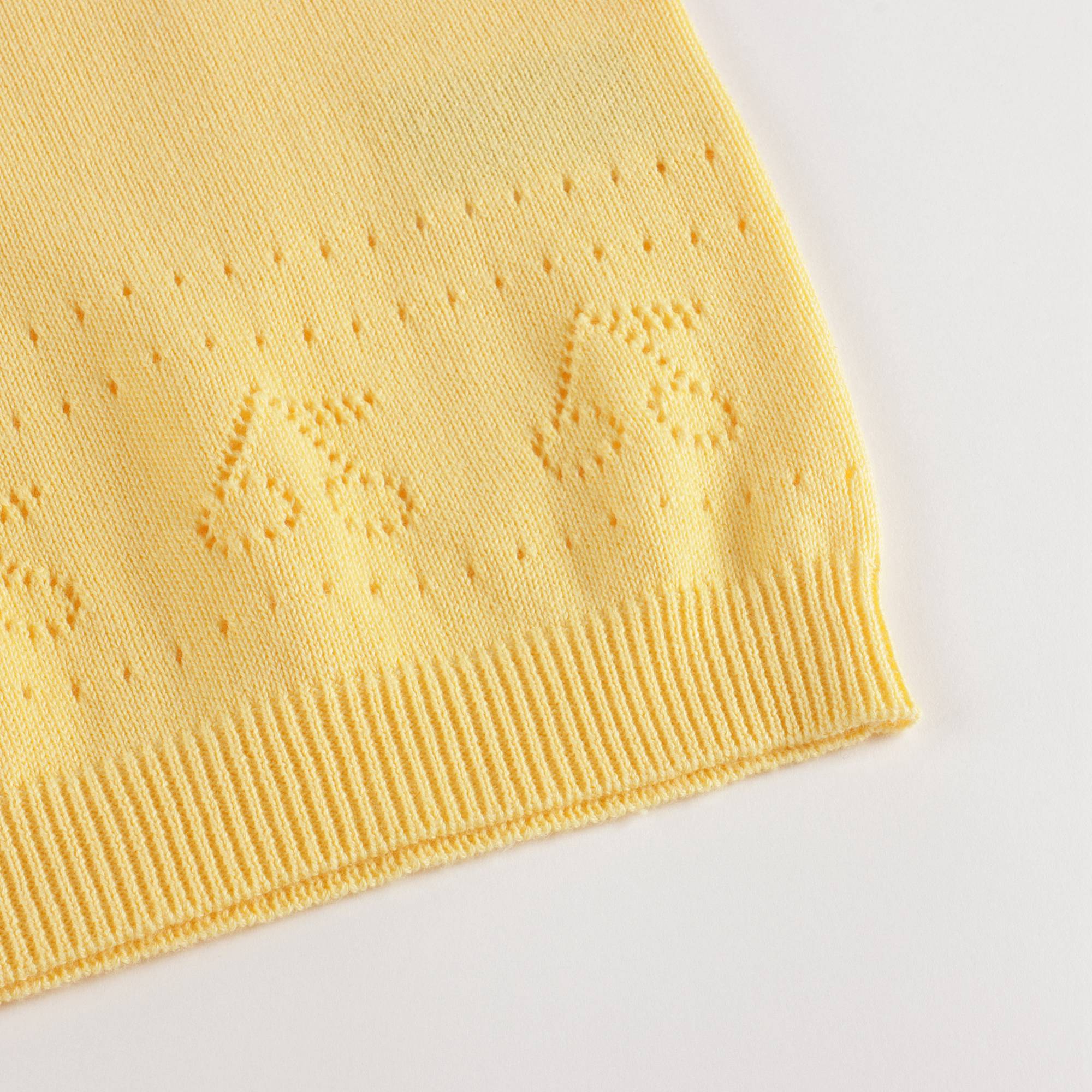 Girls Yellow Logo Knit Vest