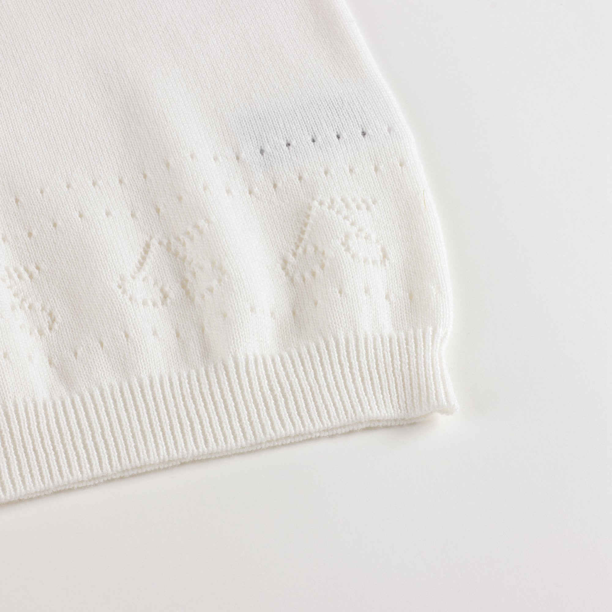Girls White Logo Knit Vest