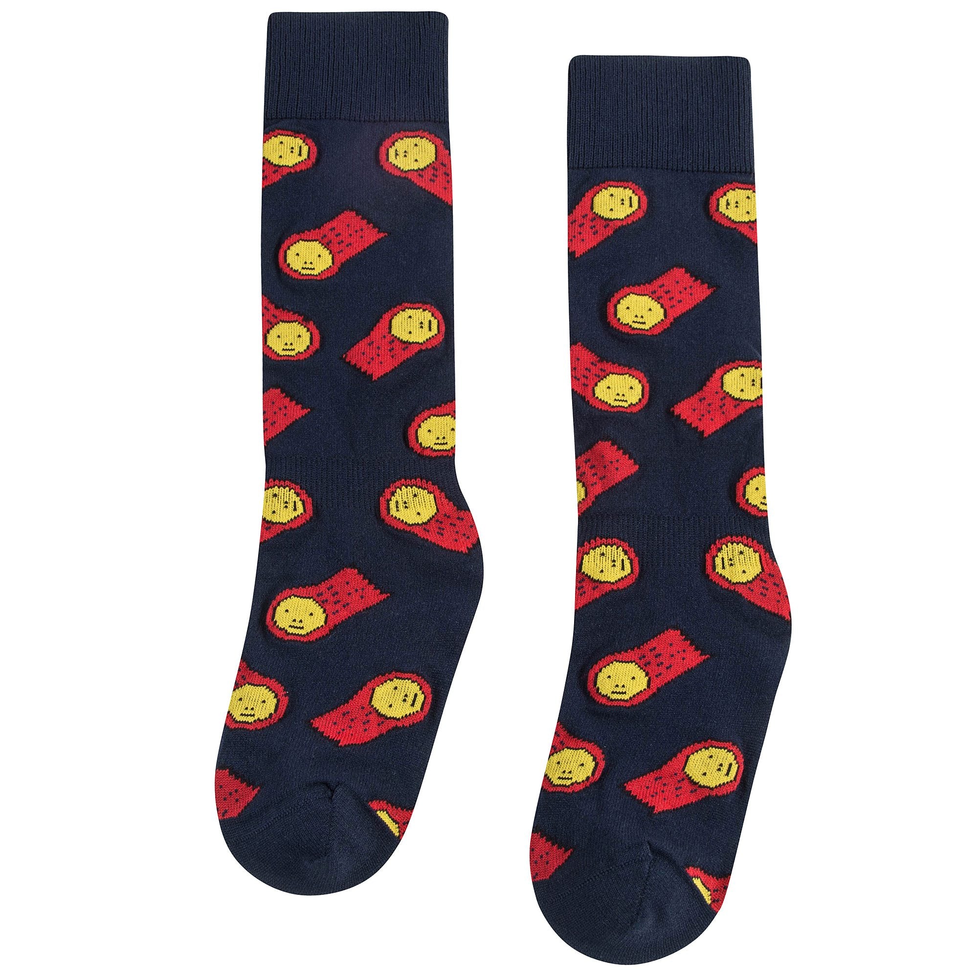 Girls Navy Blue Cotton Socks
