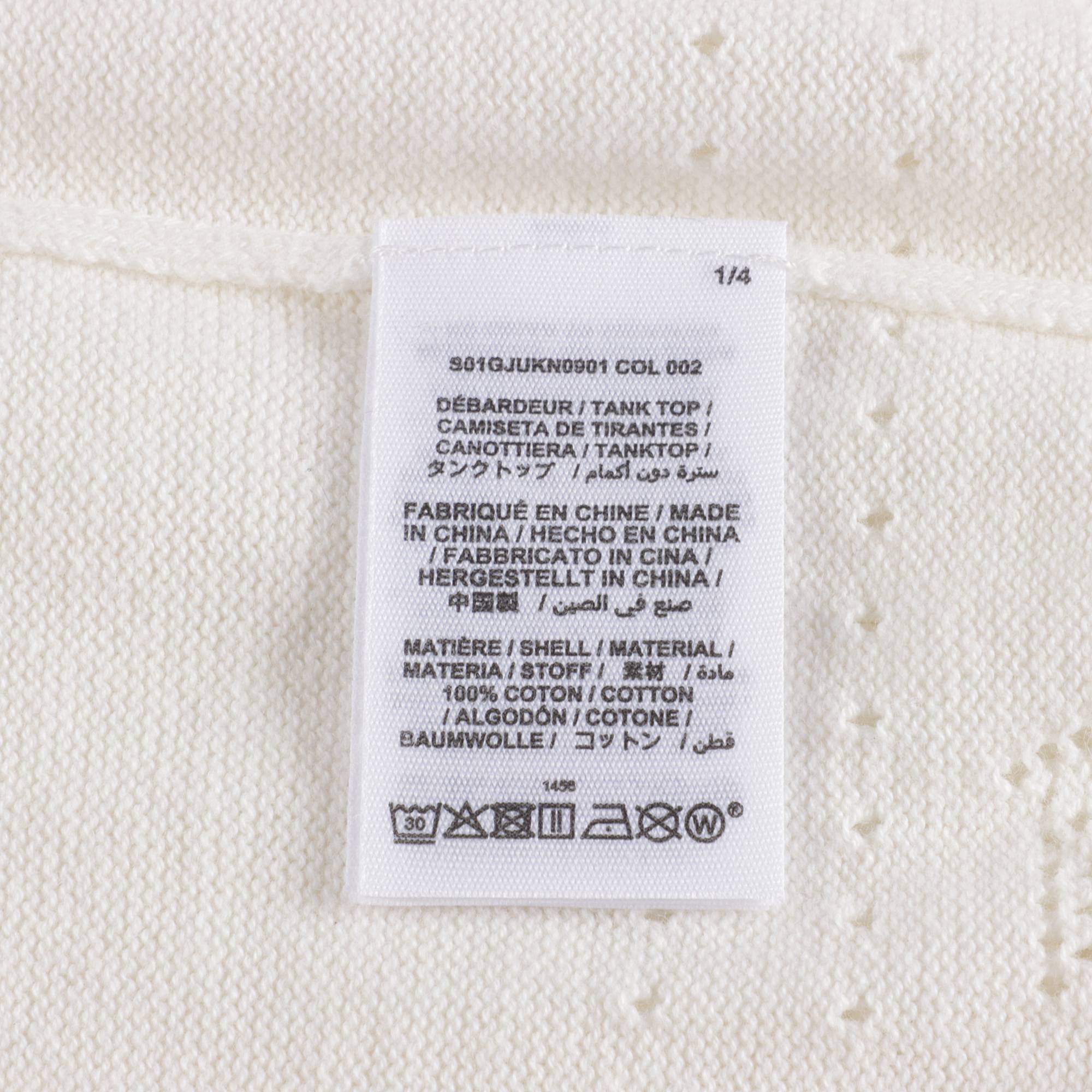 Girls White Logo Knit Vest