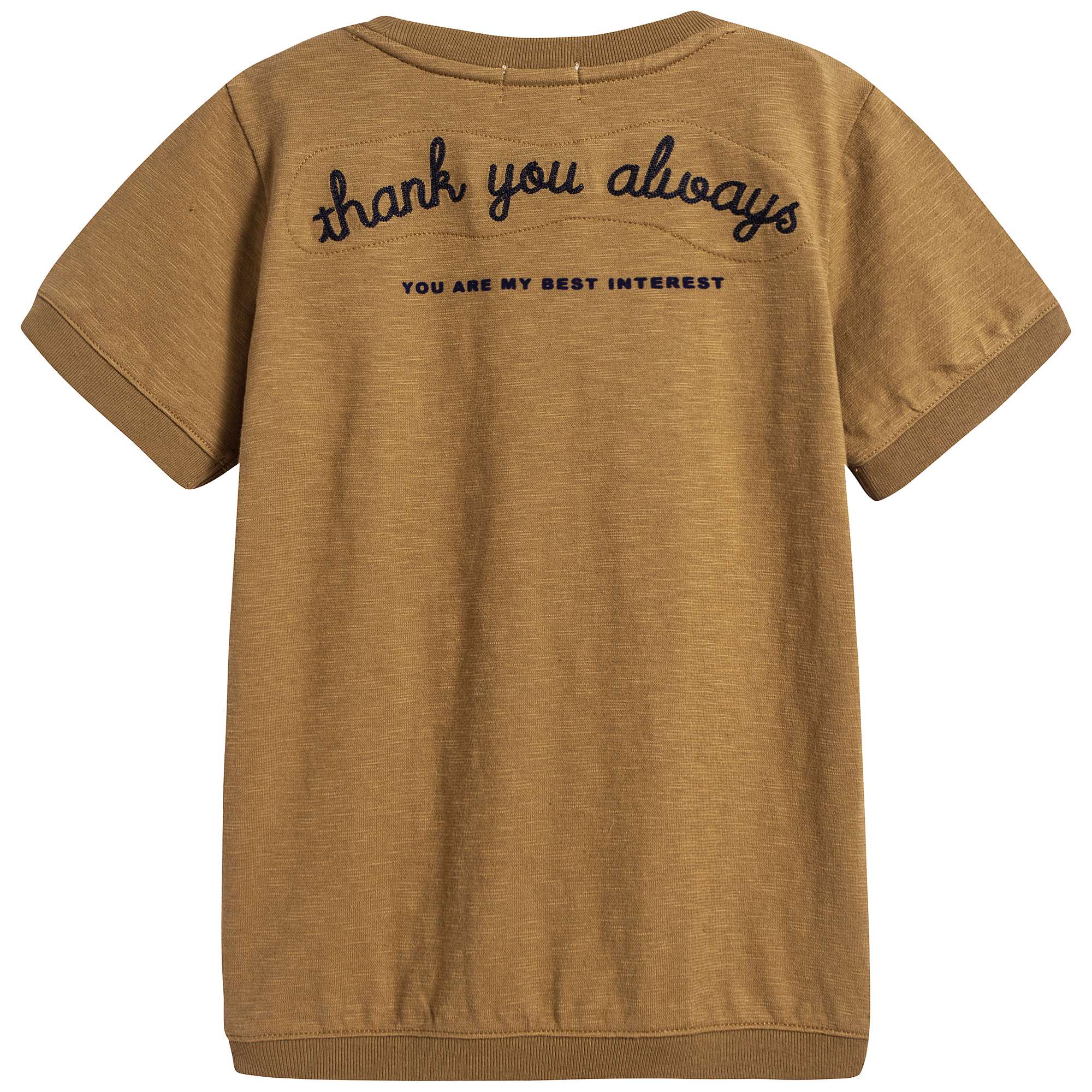 Girls Camel Cotton T-shirt