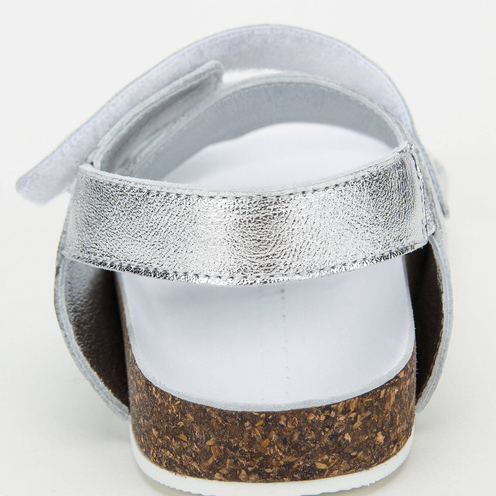 Girls Silver Leather Sandals