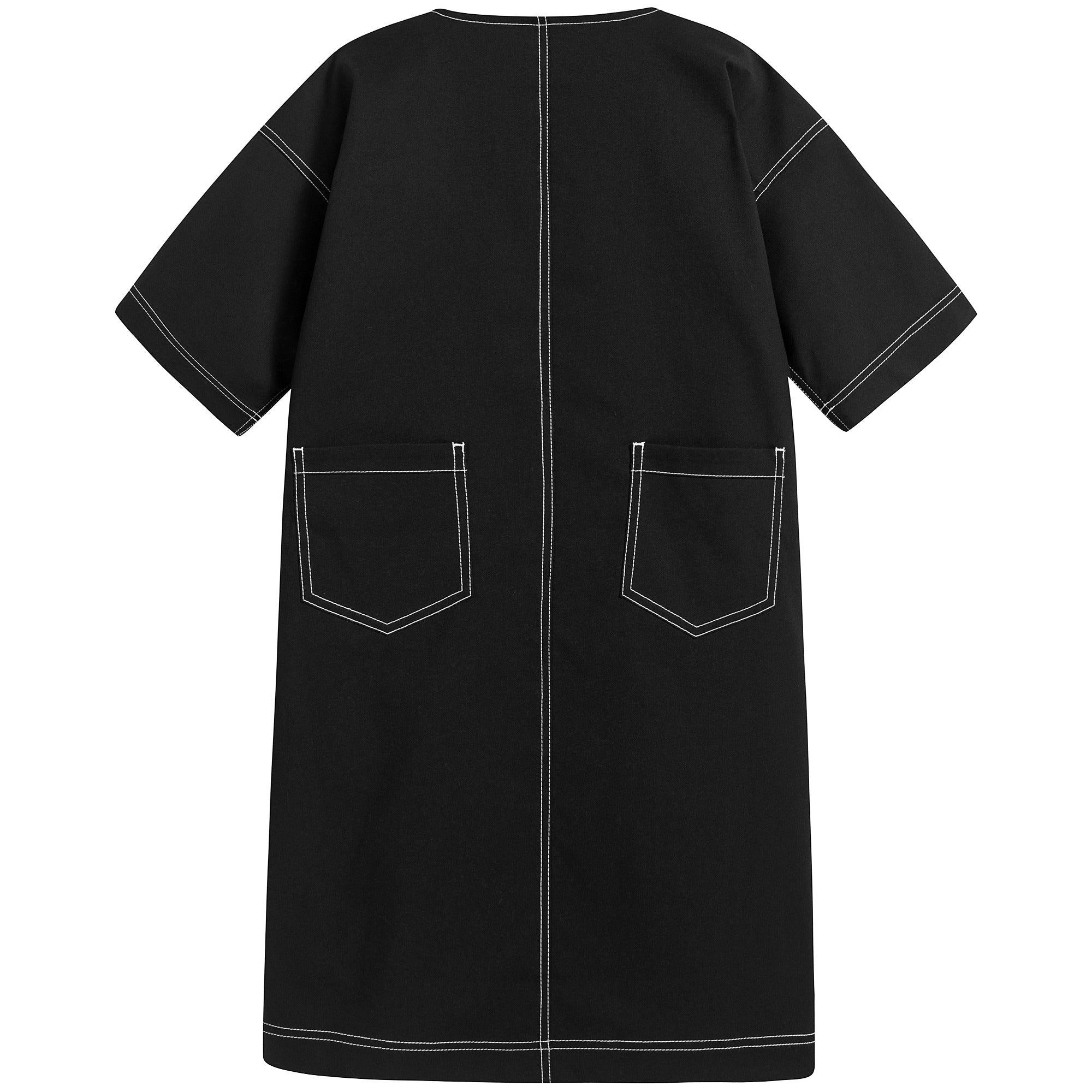 Girls Black Twill Dress