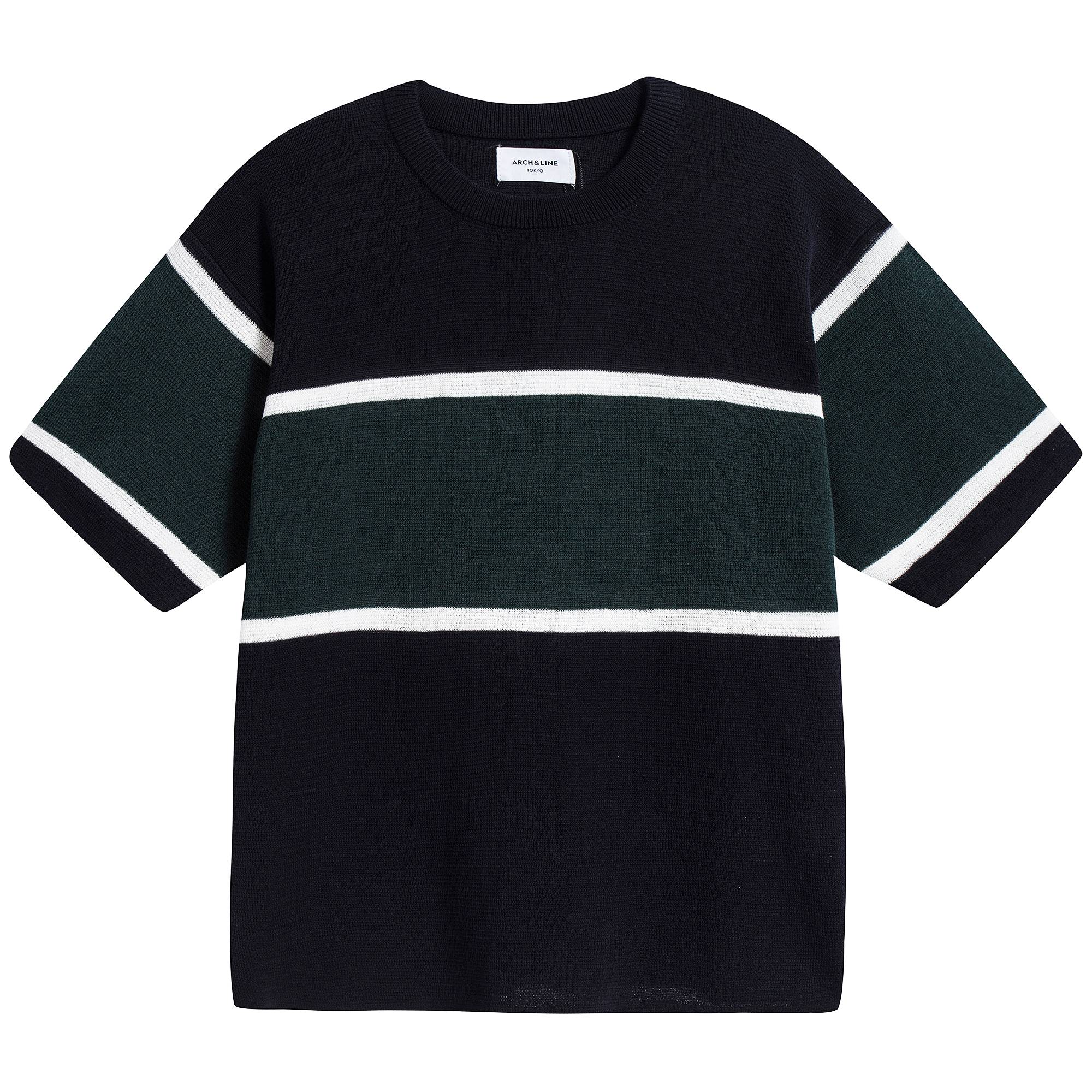 Girls Navy Knit T-shirt