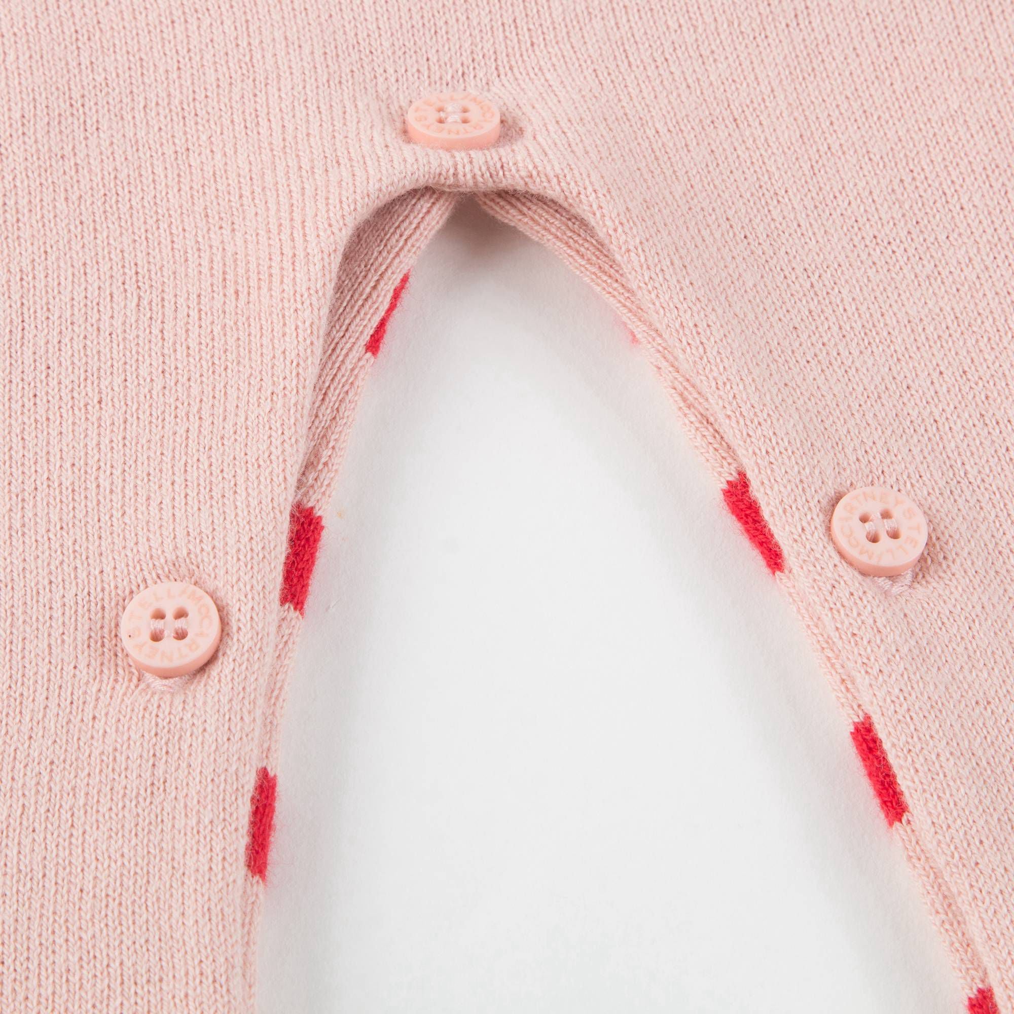 Baby Girls Pearl Pink Cotton Knitted Babygrow