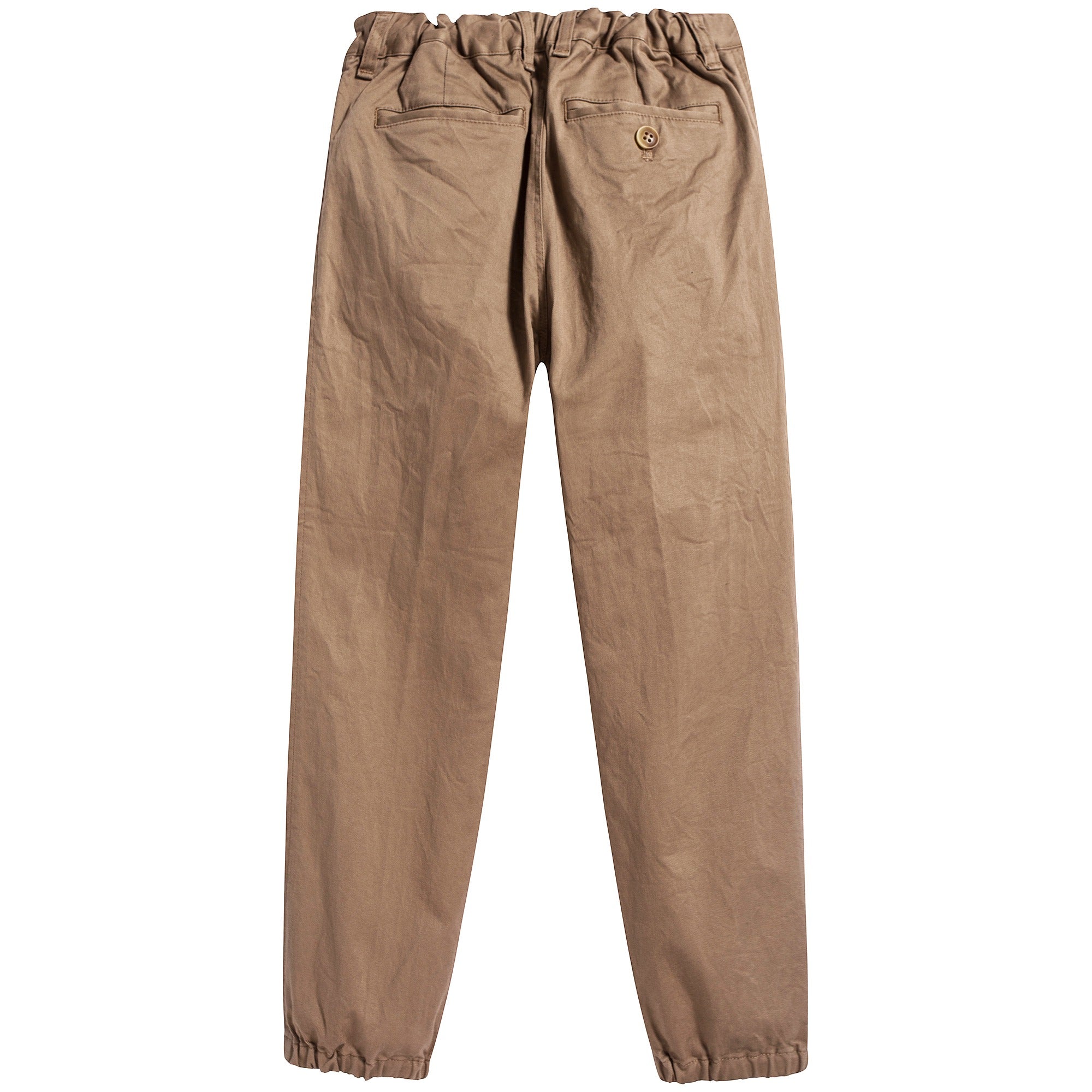 Girls Beige Cotton Trousers