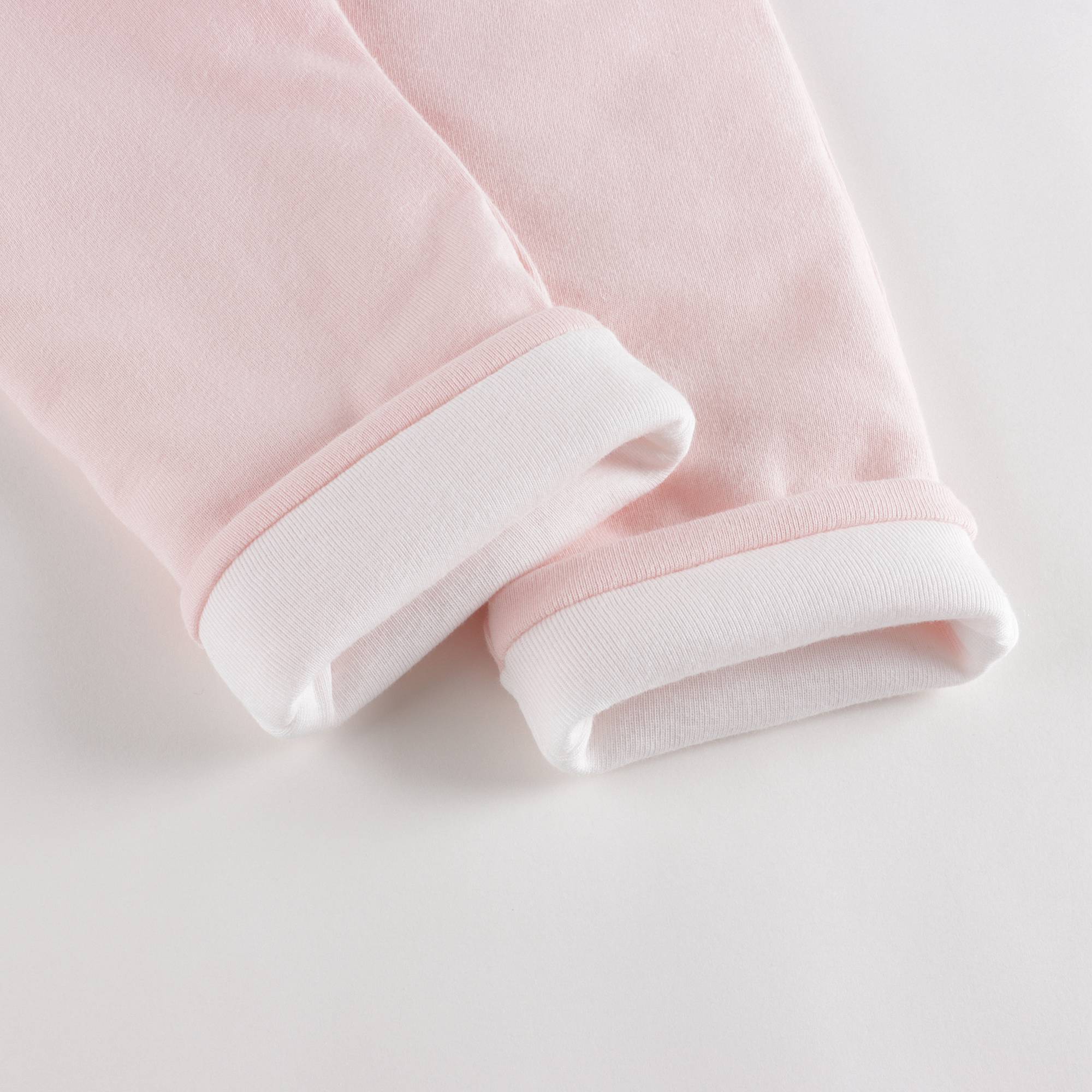 Baby Girls Pink Cotton Trousers