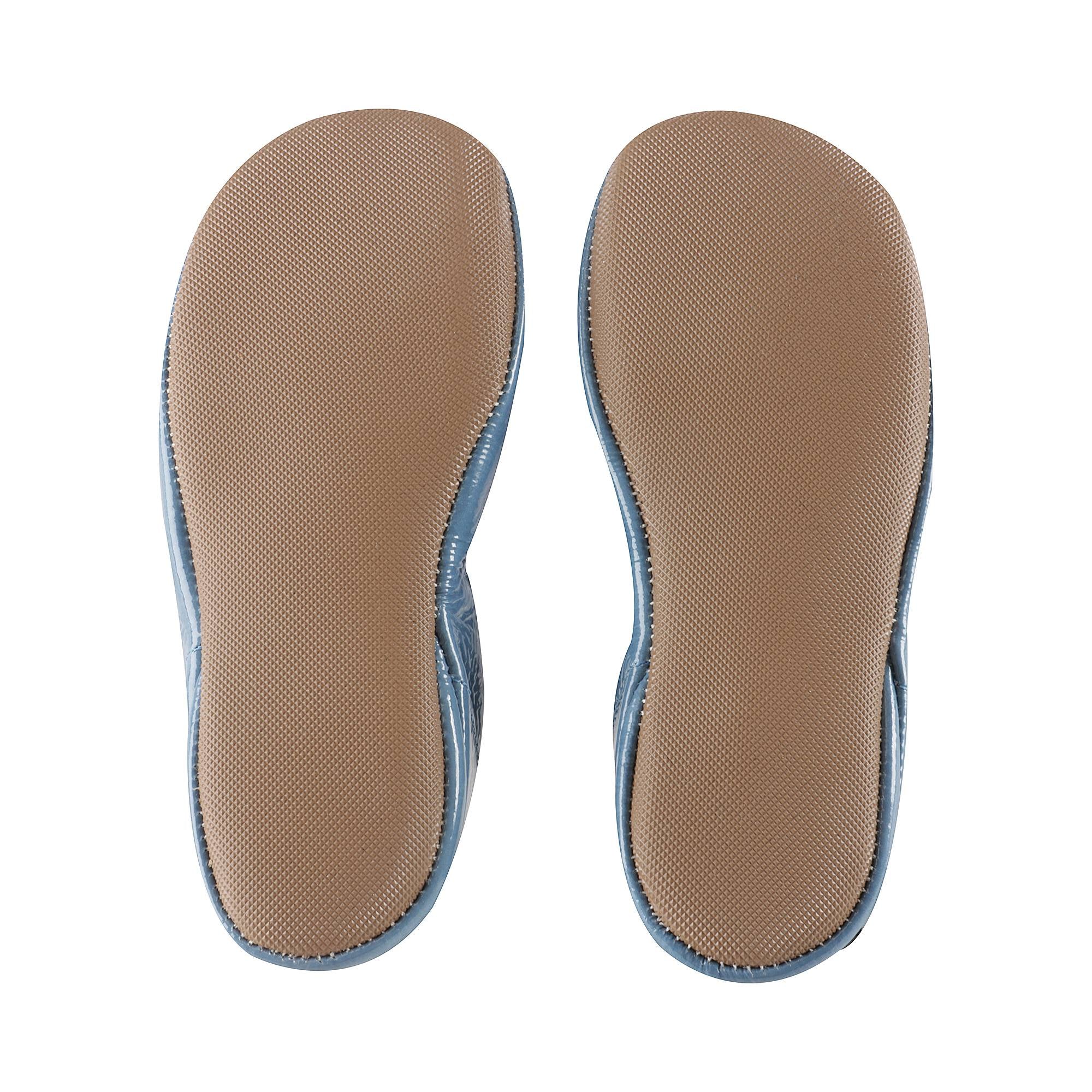 Girls Blue Leather Shoes