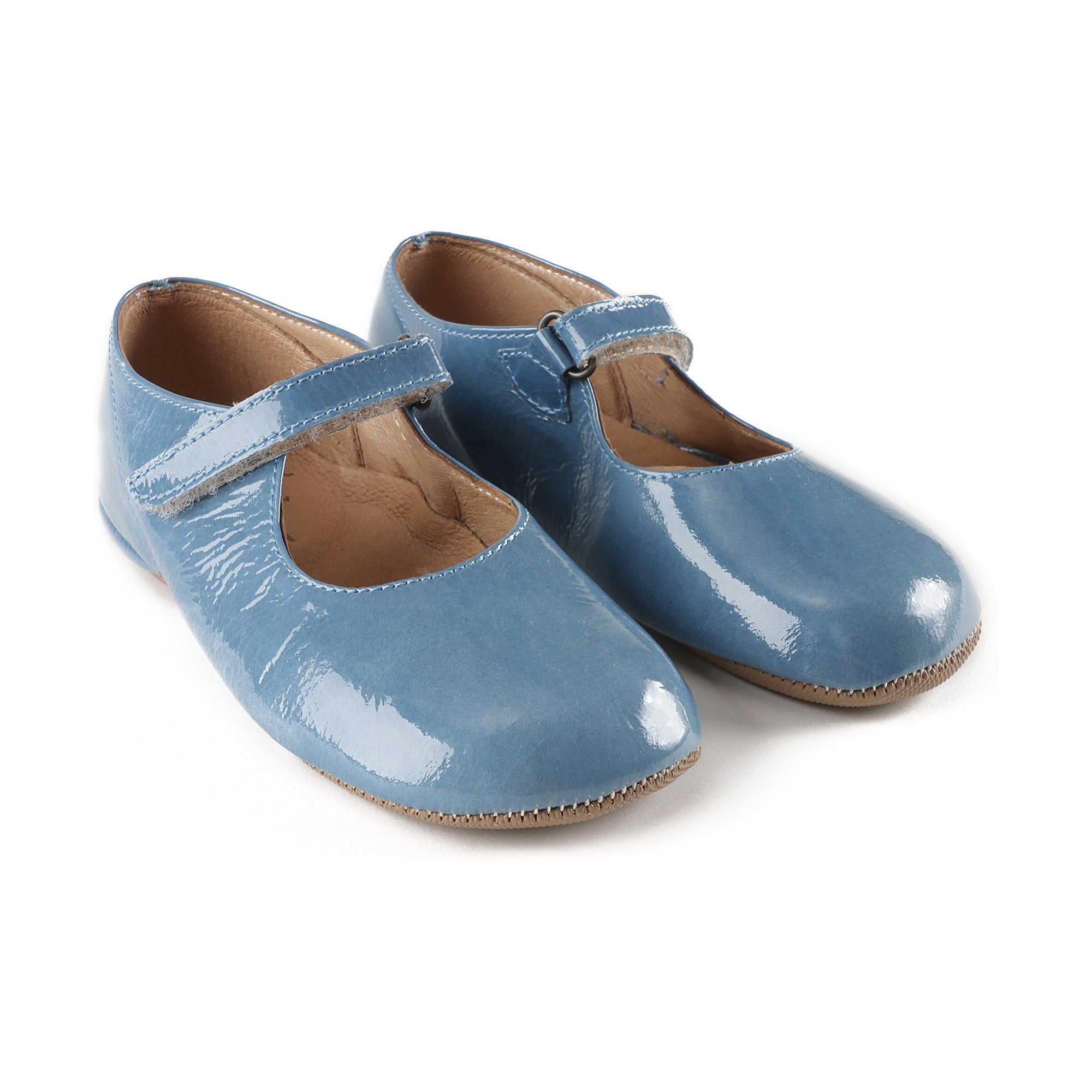 Girls Blue Leather Shoes