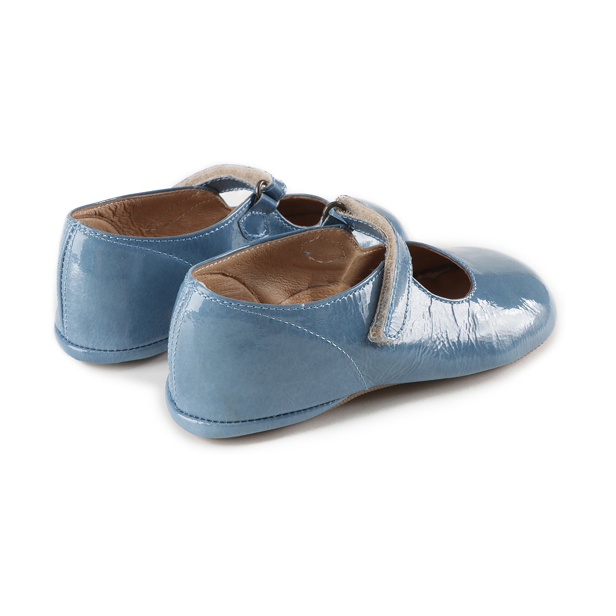 Girls Blue Leather Shoes