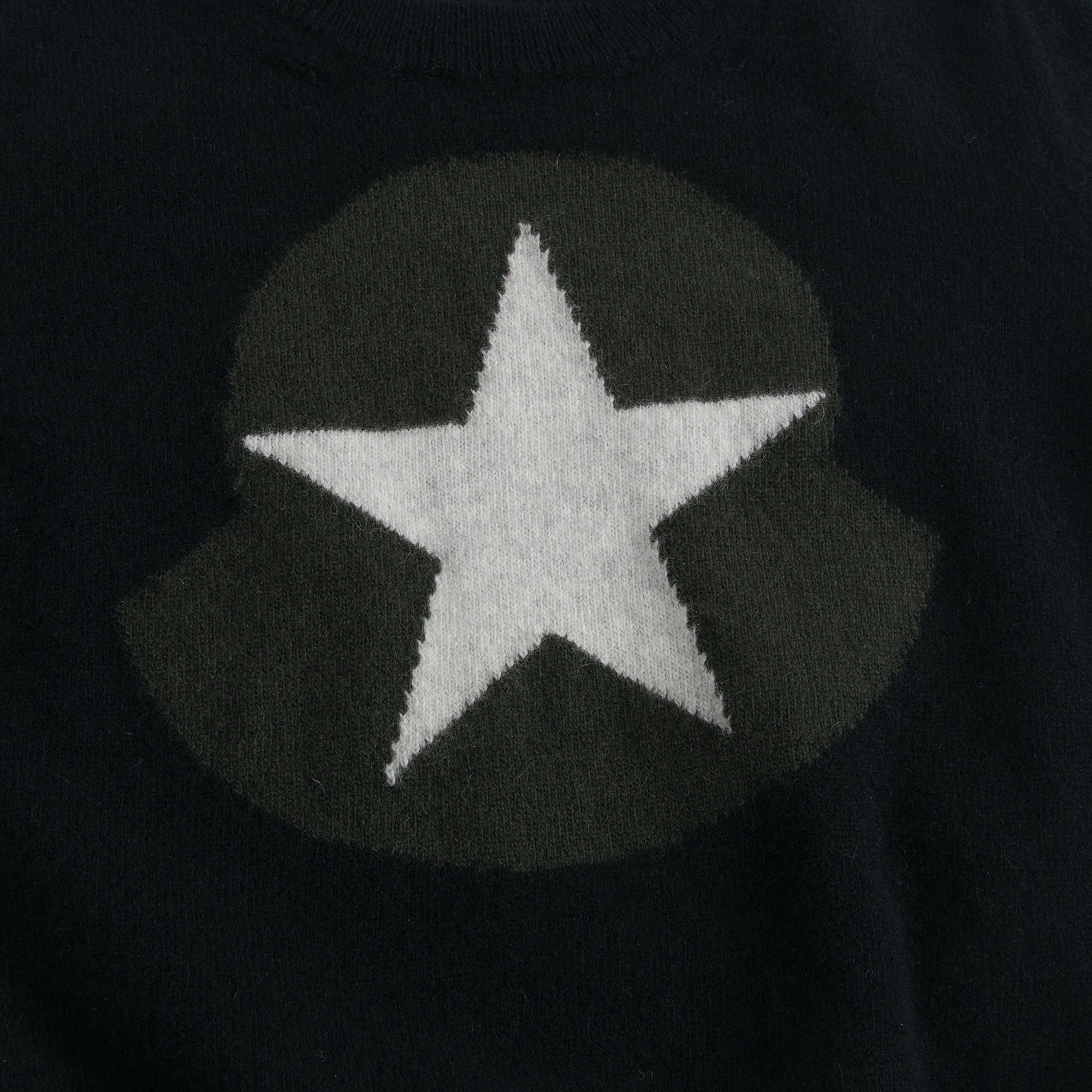 Baby Girls Black Knitted Sweater With White Star Trims - CÉMAROSE | Children's Fashion Store - 4