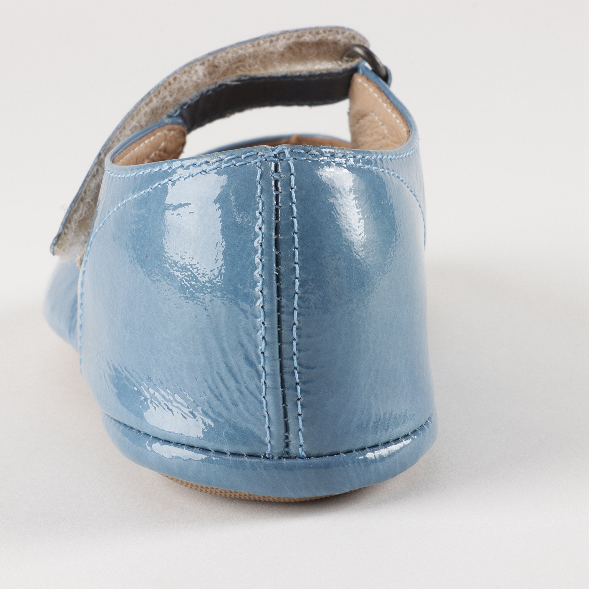 Girls Blue Leather Shoes
