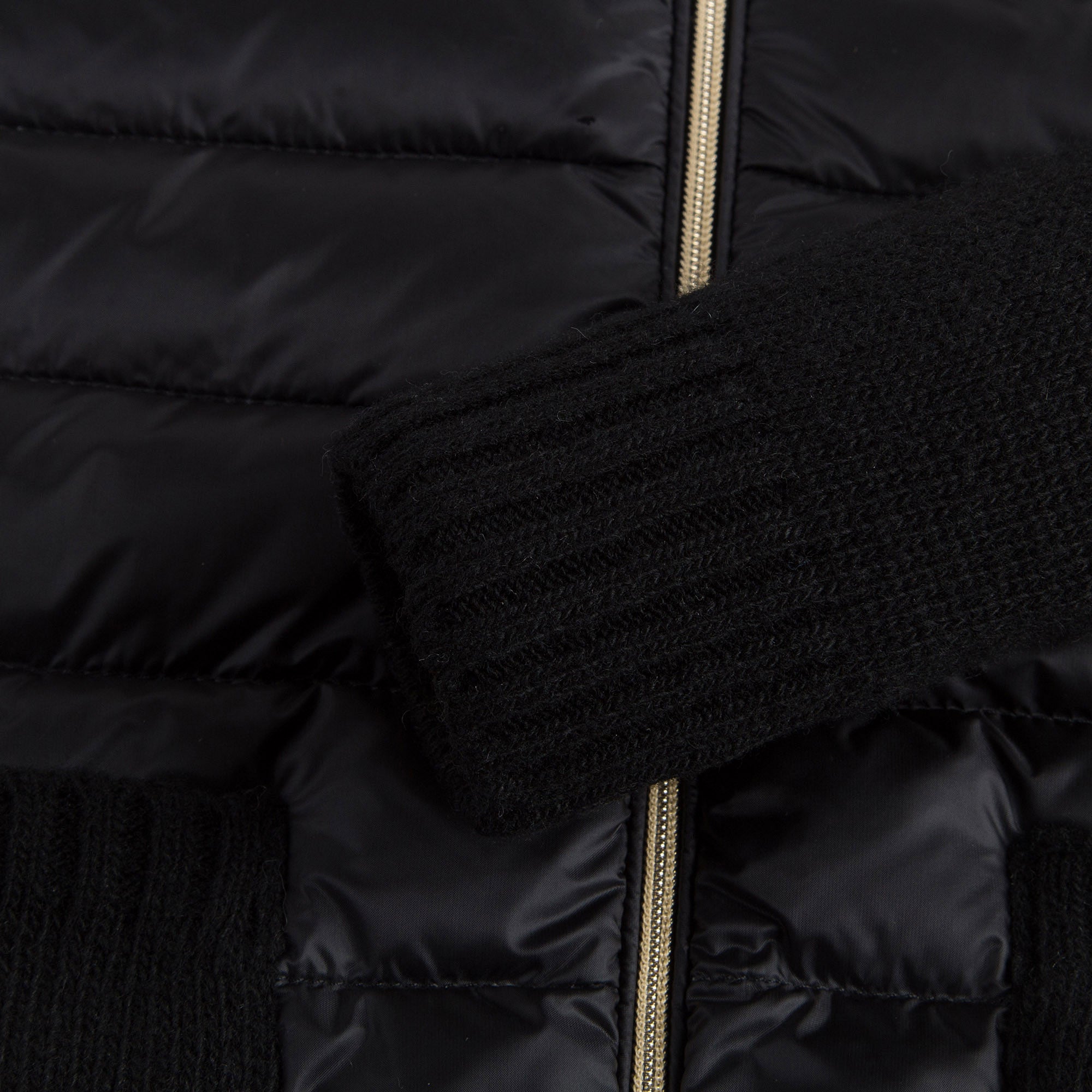 Girls Black Knitted Hooded Cardigan - CÉMAROSE | Children's Fashion Store - 6