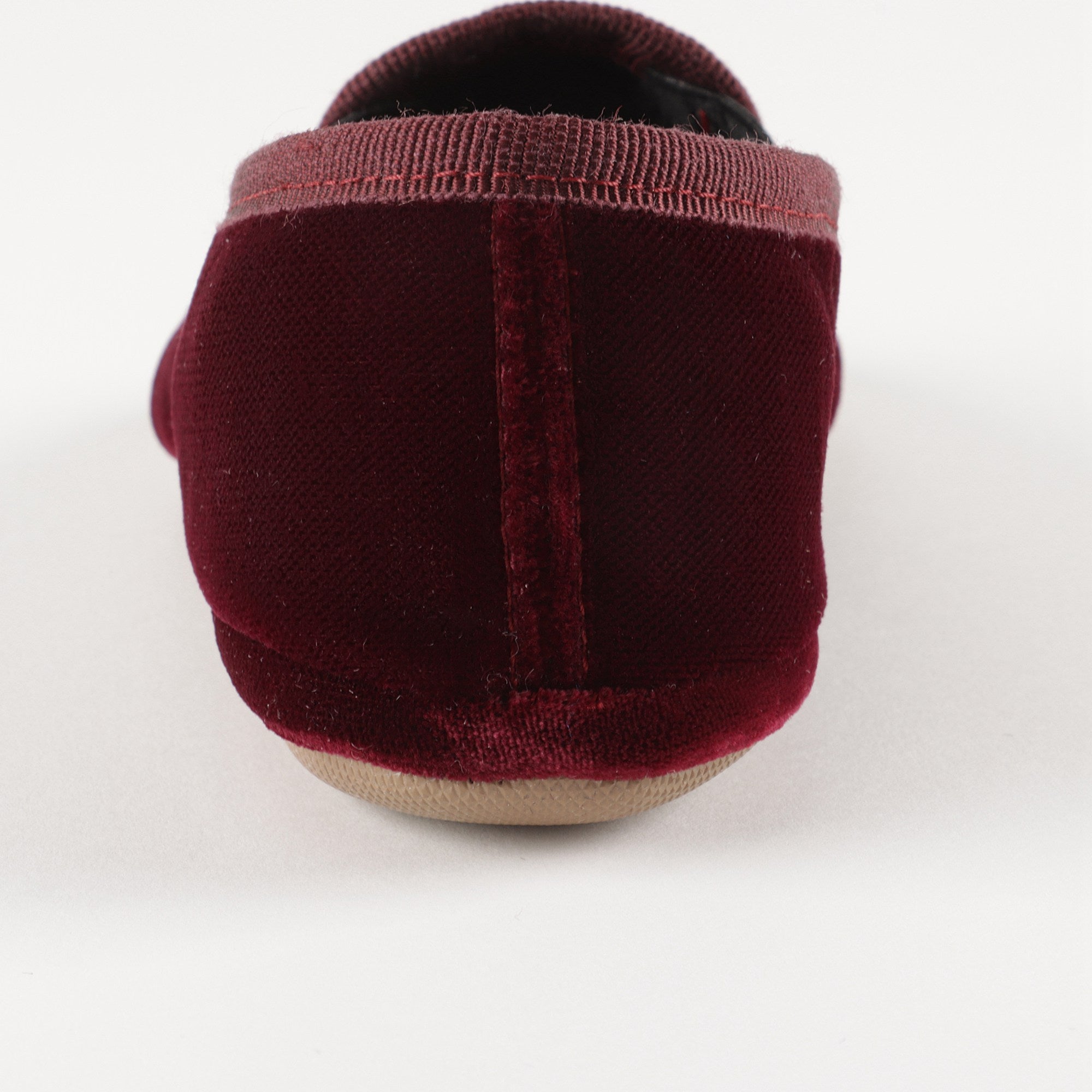 Girls Wine Red Velvet Shoes