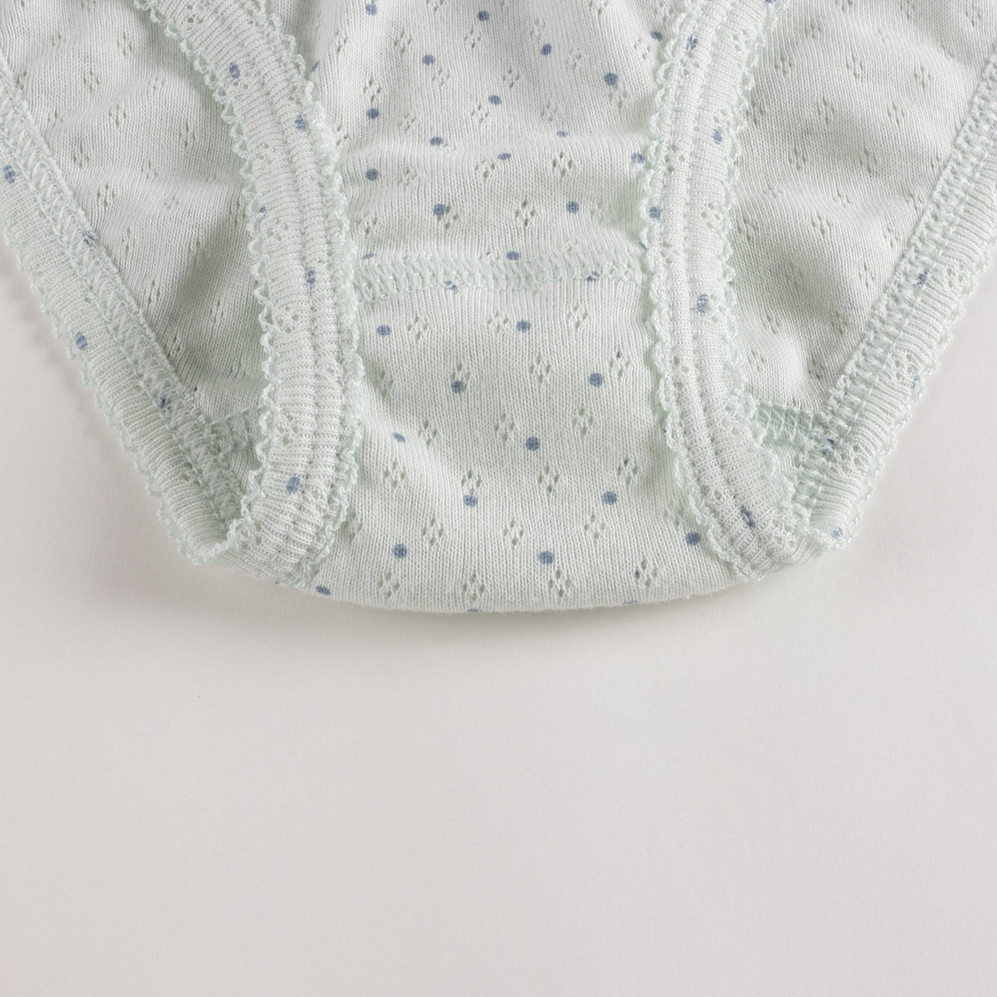 Girls Multicolor Dots Cotton Underwear Set (3 Pack)