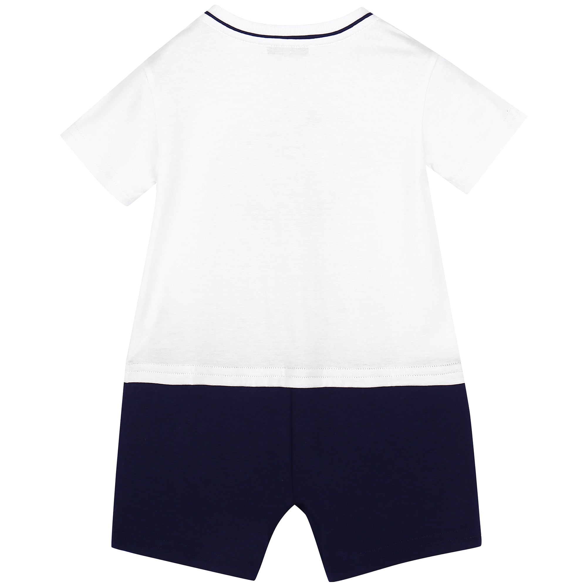 Baby White Dog Babygrow