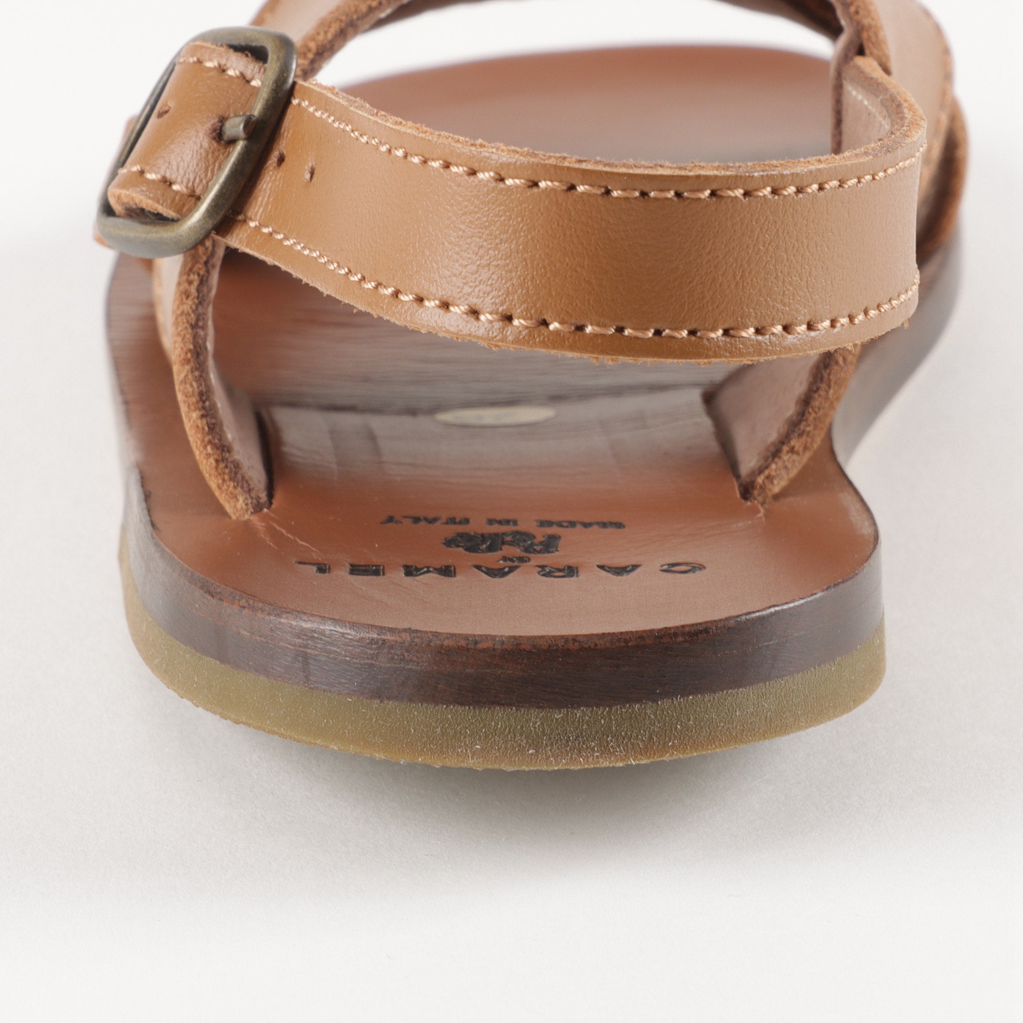 Baby Boys Brown Cow Leather Sandals